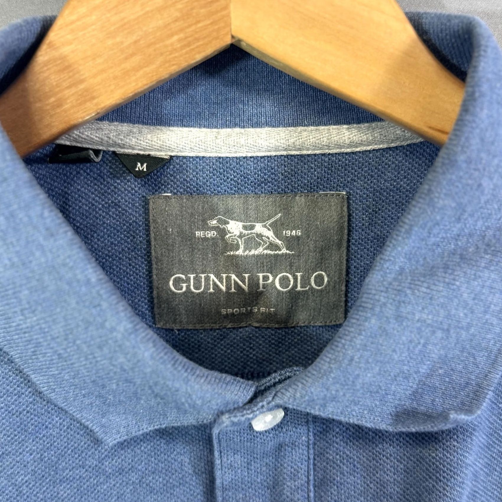 Vintage Gunn Polo Shirt Mens M Blue Long Sleeve 100% Australian Cotton Casual Polo Shirt Mens Medium Blue Long Sleeve 100% Cotton Casual Size US M / EU 48-50 / 2 - 4 Thumbnail