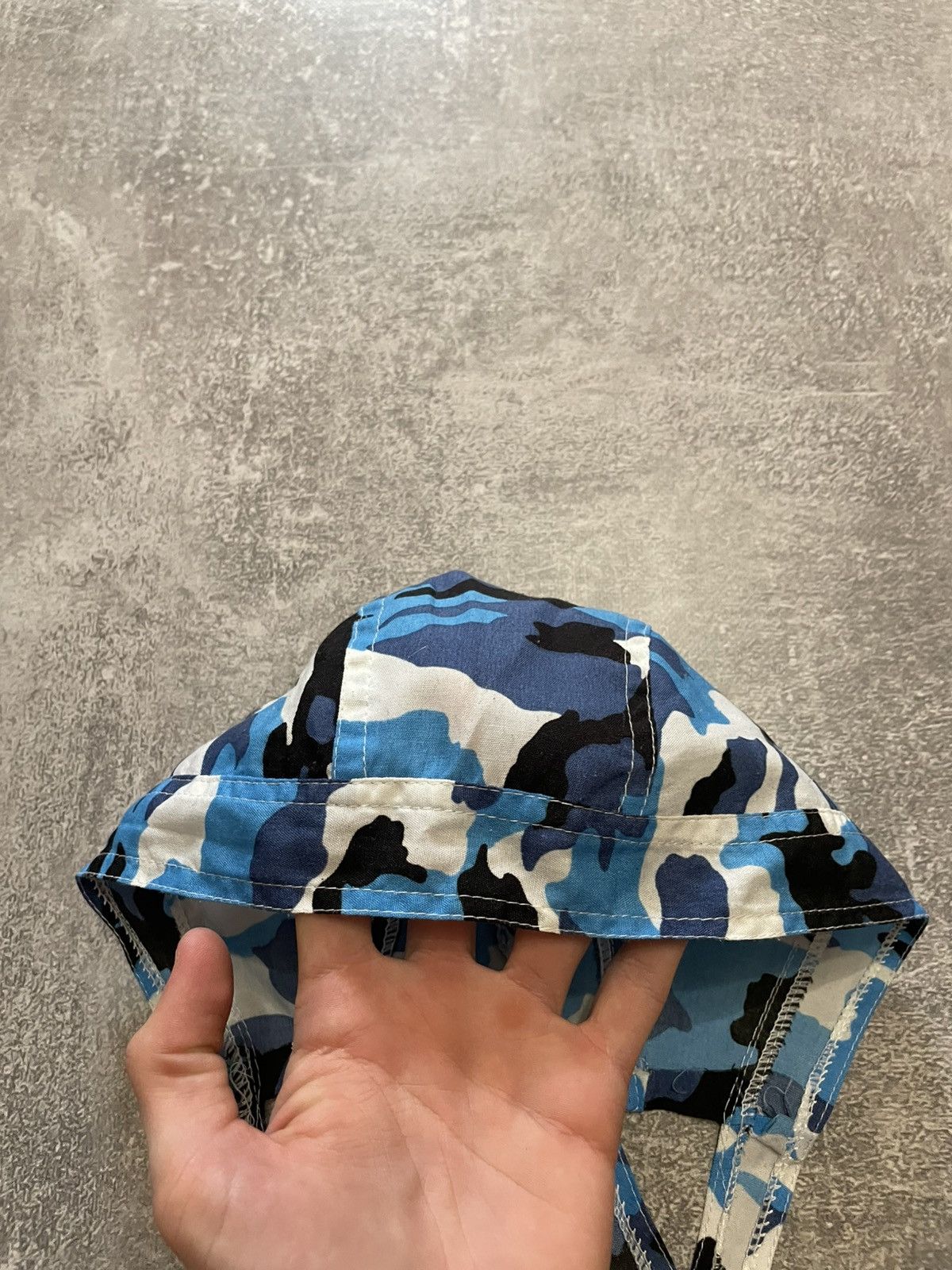 Vintage Blue Camo Durag Hat Y2K Size ONE SIZE - 2 Thumbnail