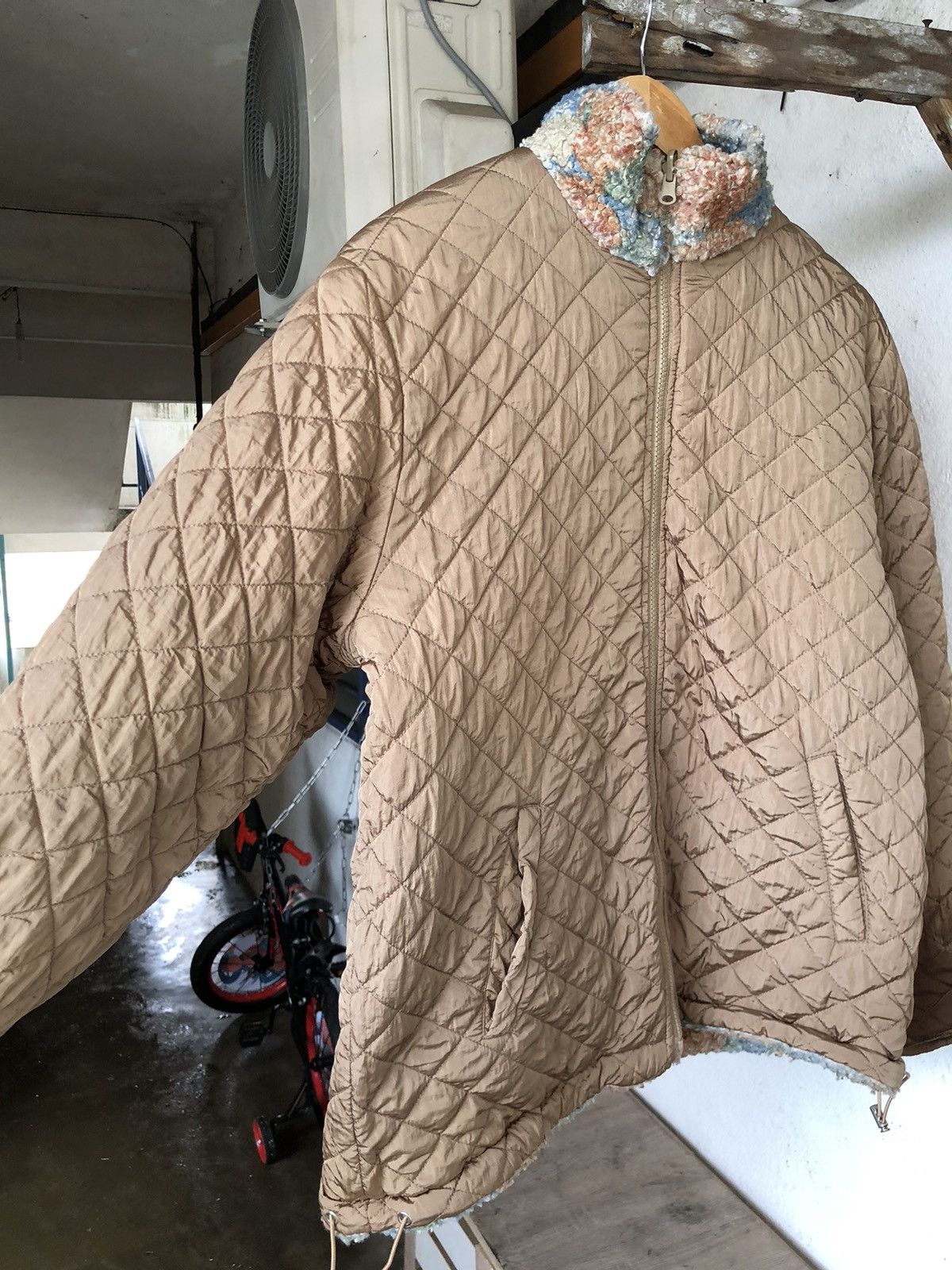 Japanese Brand Jouetie Printed Fleece Reversible Jacket Like Denim Tears Size US M / EU 48-50 / 2 - 4 Thumbnail