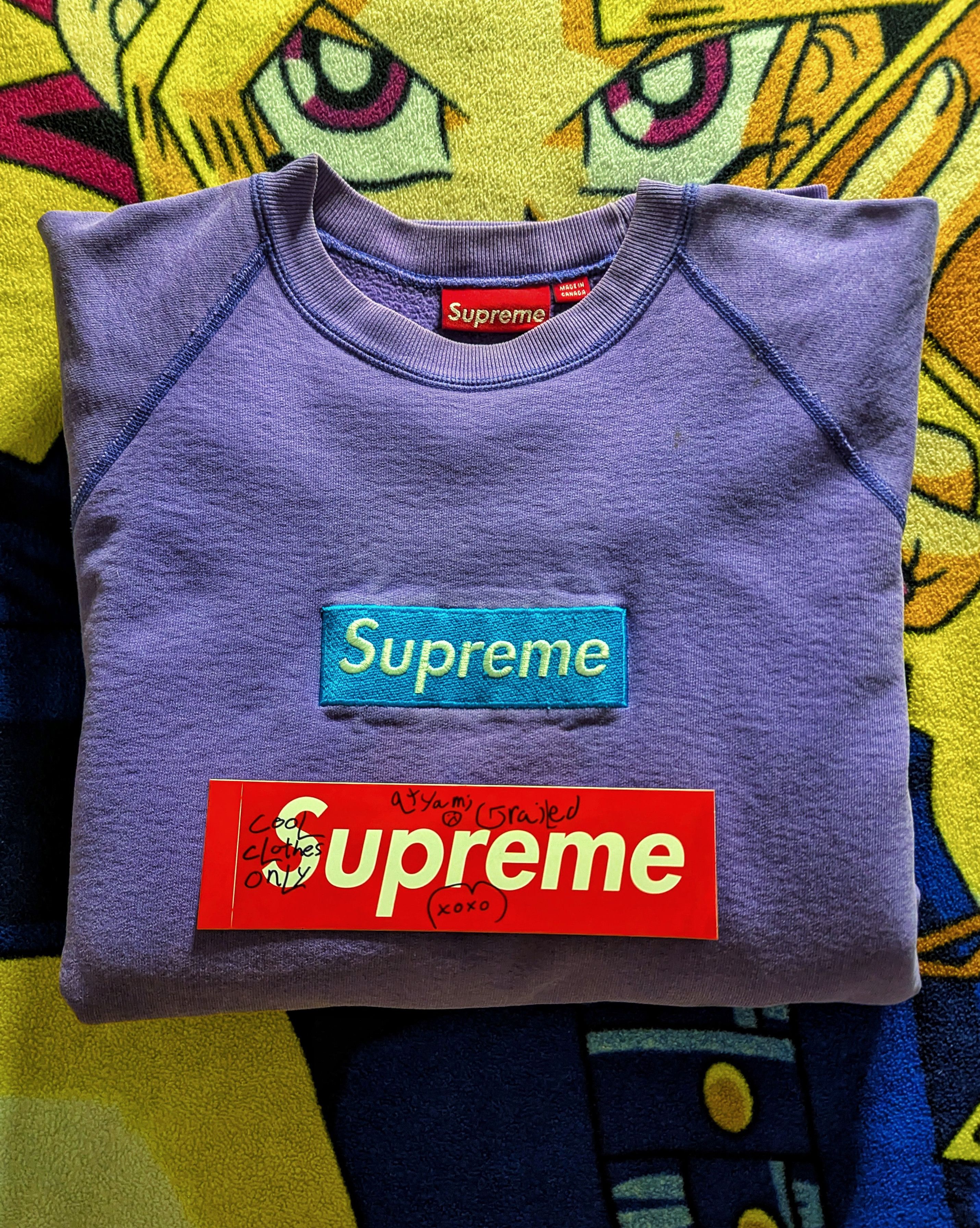 Supreme 2006 Supreme Purple / Teal Crewneck Size US L / EU 52-54 / 3 - 12 Thumbnail