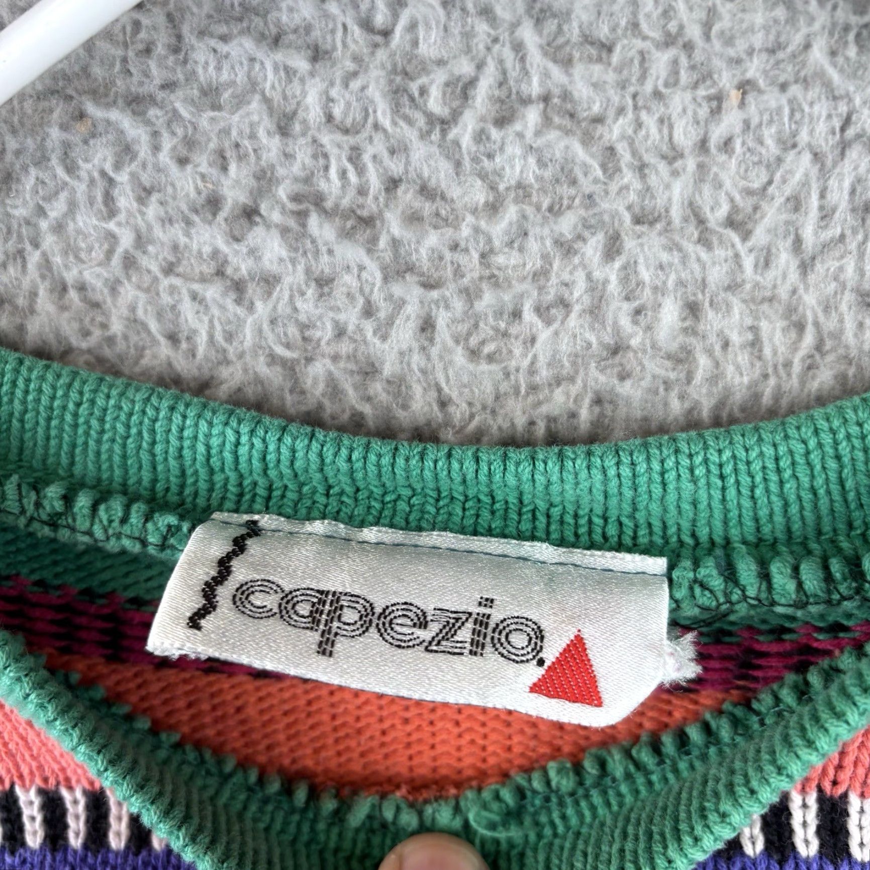 Vintage VINTAGE Capezio Sweater Womens Large Stripe Cotton Knit 90s Made USA Size L / US 10 / IT 46 - 3 Thumbnail