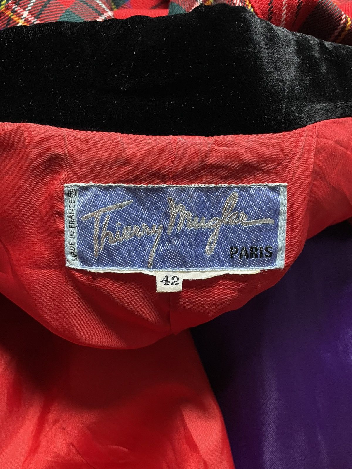 Thierry Mugler Thierry Mugler Tartan Vintage 90s Archive Jacket Size M / US 6-8 / IT 42-44 - 8 Thumbnail