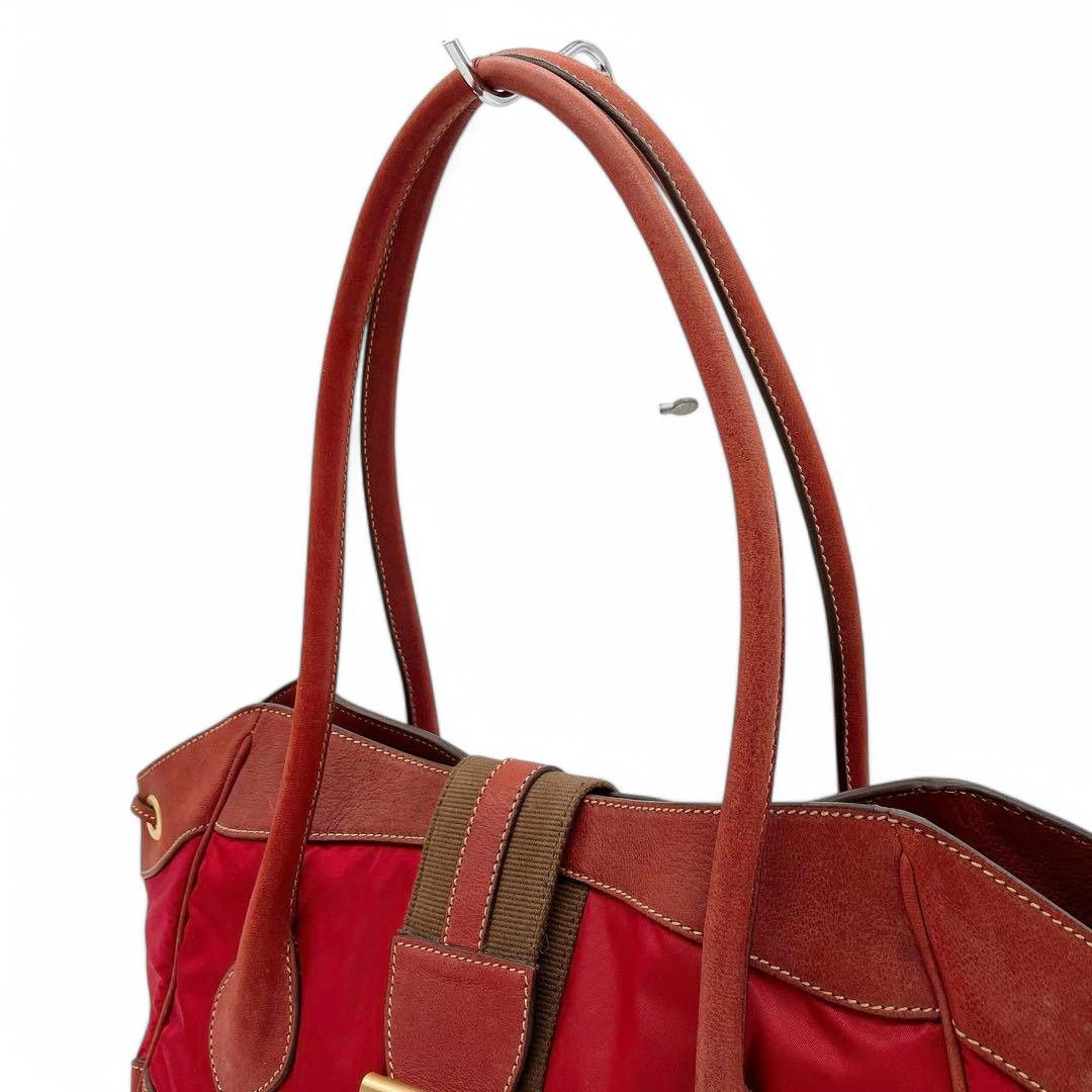 Prada Prada - Saffiano Handbag Shoulder Bag Leather Gold Hardware Size ONE SIZE - 6 Thumbnail