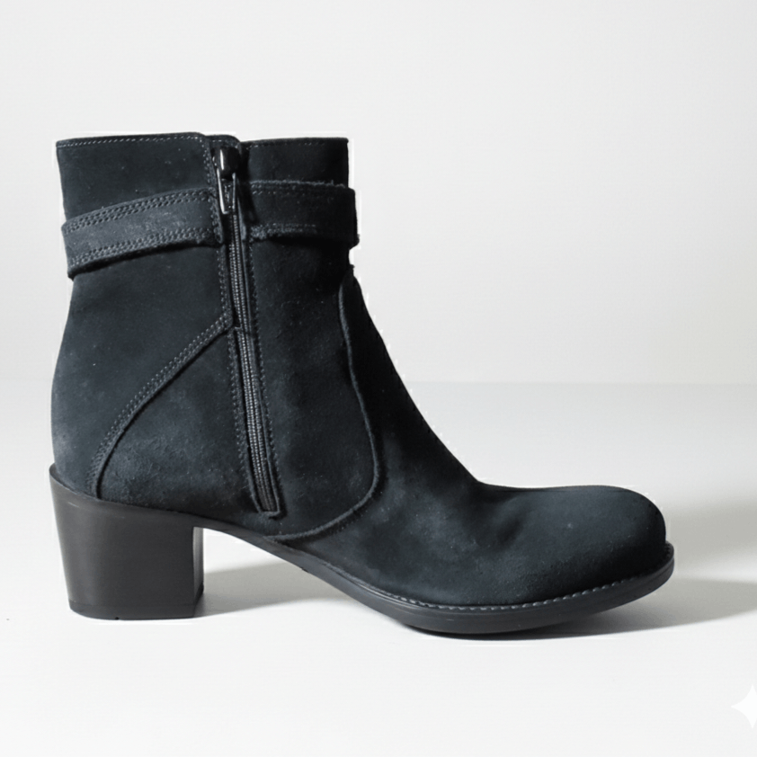 Other La Canadienne Size 8 Vera Gomma Booties Black Suede Leather Size US 8 / IT 38 - 6 Thumbnail