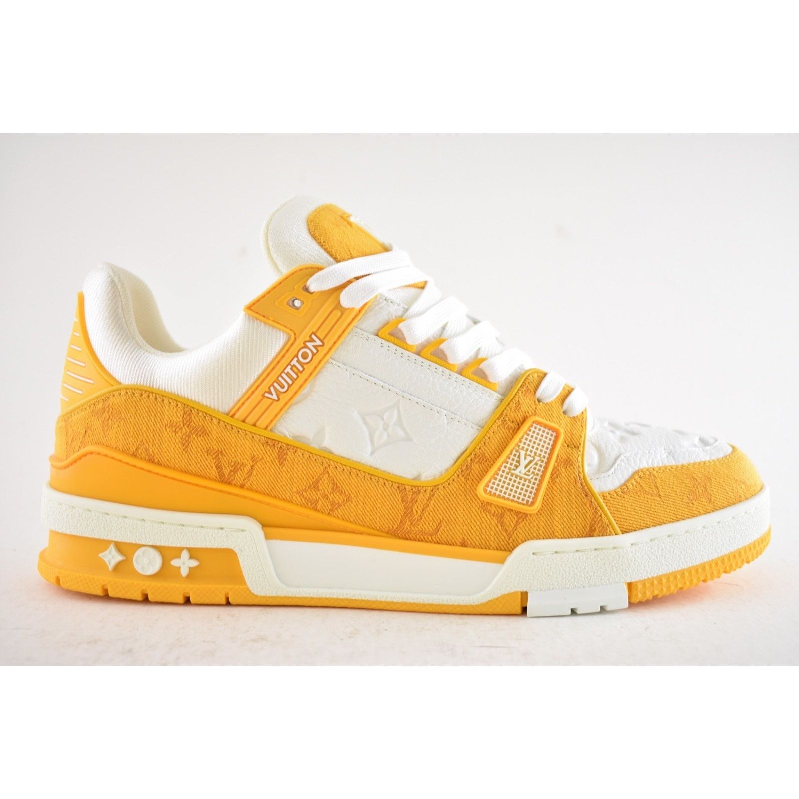 Louis Vuitton Louis Vuitton Yellow Denim White Empreinte Low Top Trainer Size US 9 / EU 42 - 2 Thumbnail