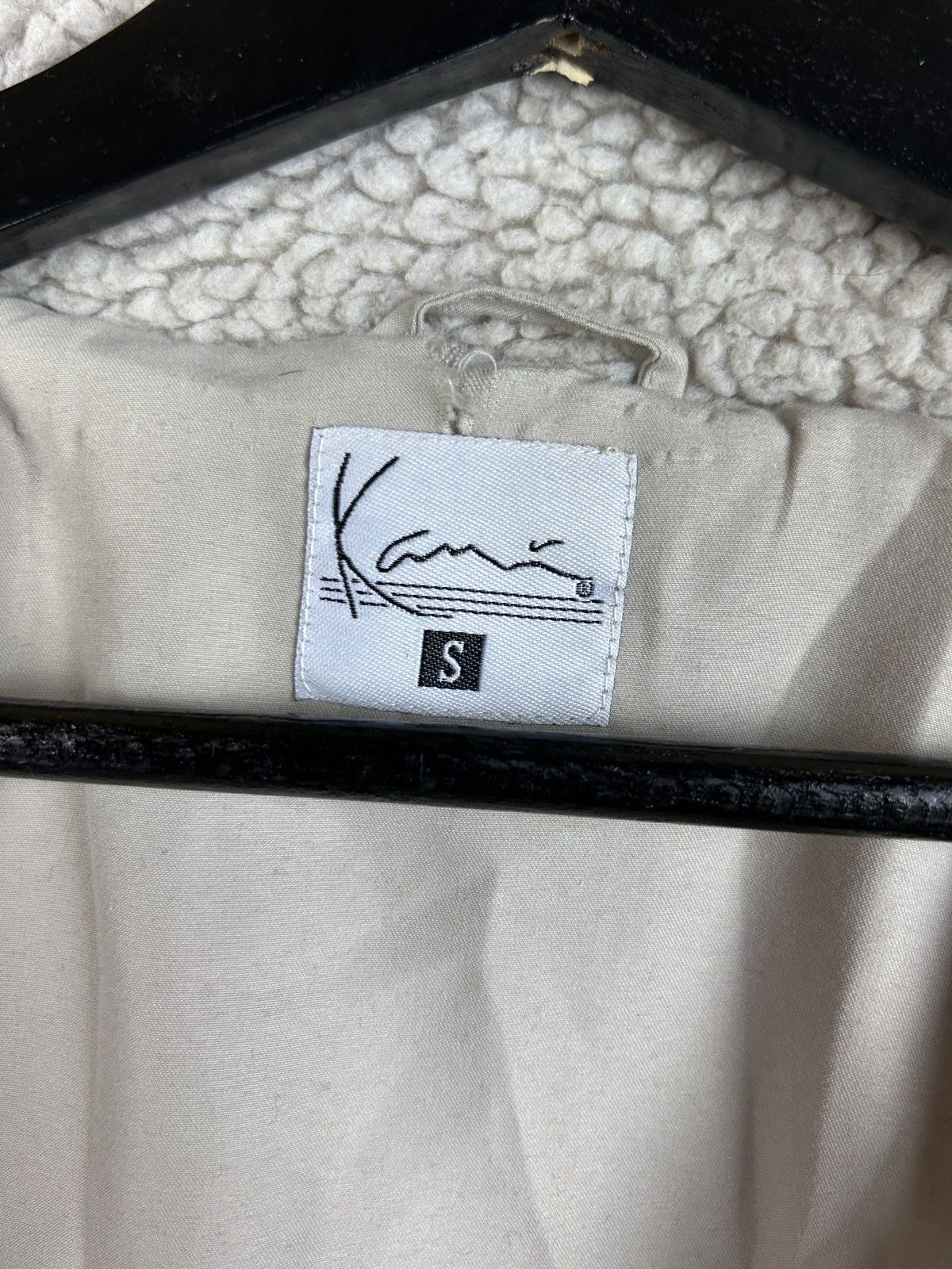 Karl Kani Karl Kani Big Logo Sherpa Fleece Jacket In Beige Size US M / EU 48-50 / 2 - 8 Thumbnail