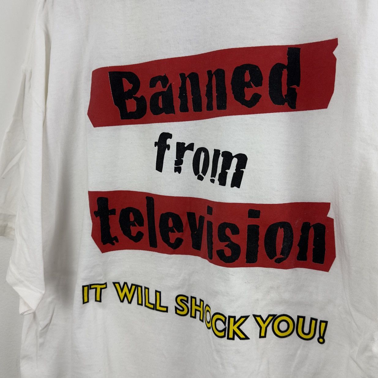 Vintage Vintage Banned From Television T Shirt Size US XL / EU 56 / 4 - 1 Thumbnail