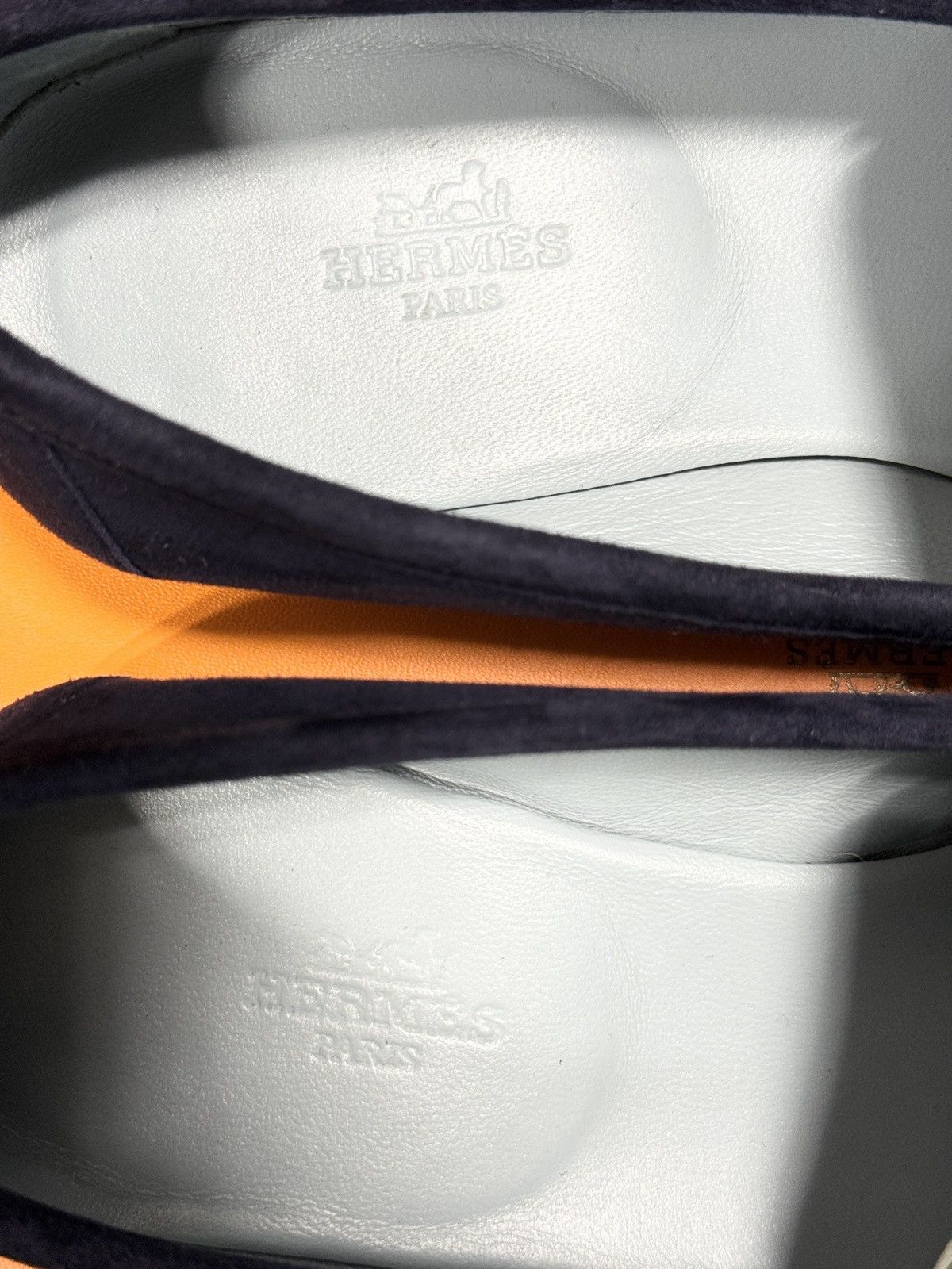 Hermes RARR! Hermes Suede Royal Loafer Navy Green Size US 8.5 / IT 38.5 - 6 Thumbnail