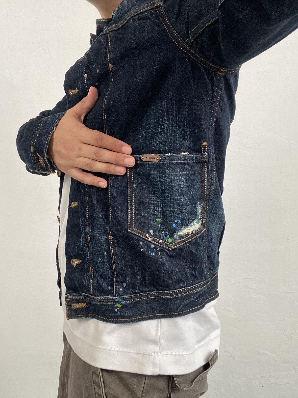 Diesel × Vintage 2010 Diesel Juzicon Giacca Washed Denim Jacket Size US S / EU 44-46 / 1 - 8 Thumbnail