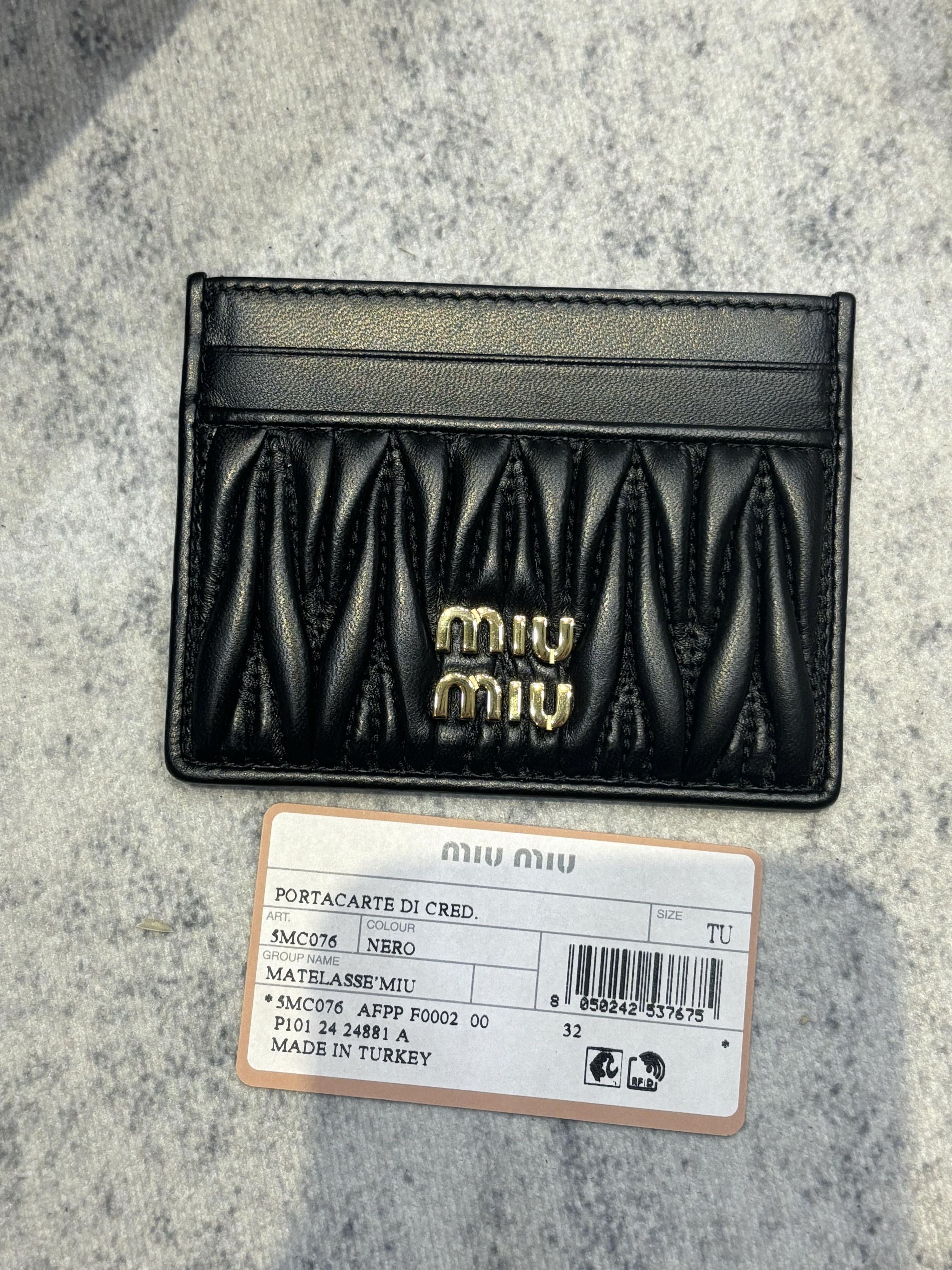 Miu Miu MIU MIU Matelassé Nappa Leather Card Holder | Grailed