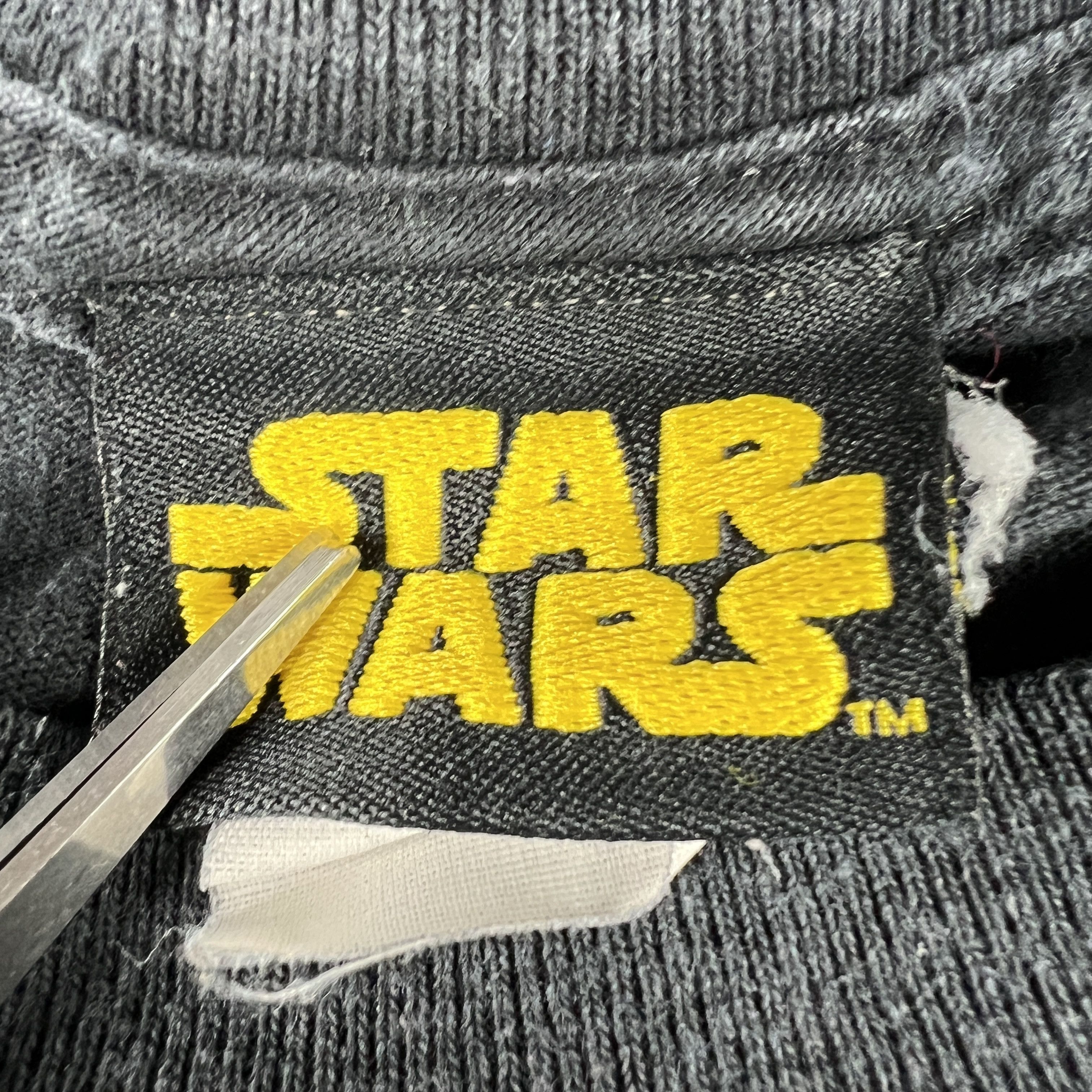 Star Wars × Vintage VTG Star Wars Shirt Black Faded Logo Short Sleeve Tee Size US XL / EU 56 / 4 - 7 Thumbnail