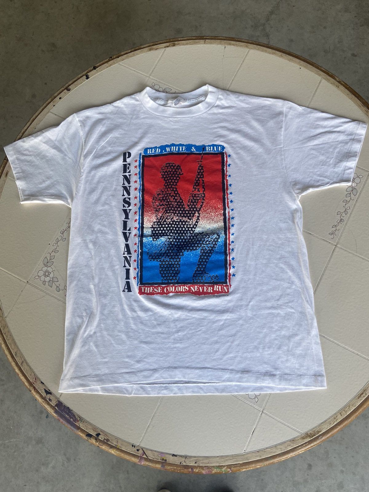 Vintage Vintage Pennsylvania Sun Sportswear military themed tee Size US XL / EU 56 / 4 - 1 Thumbnail
