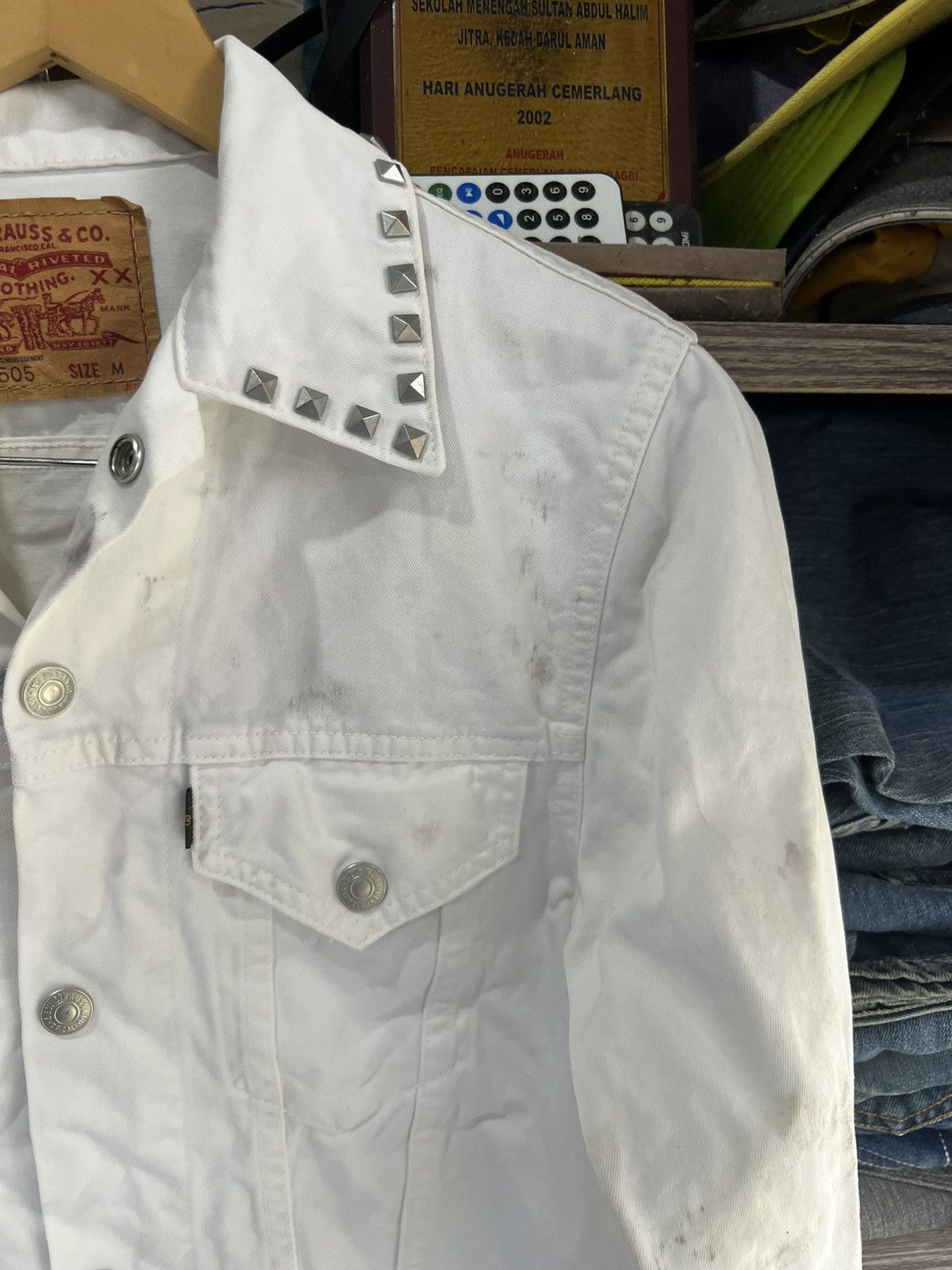 Levi's 🔥Punk Collar Levis Denim Jacket Size US S / EU 44-46 / 1 - 7 Thumbnail