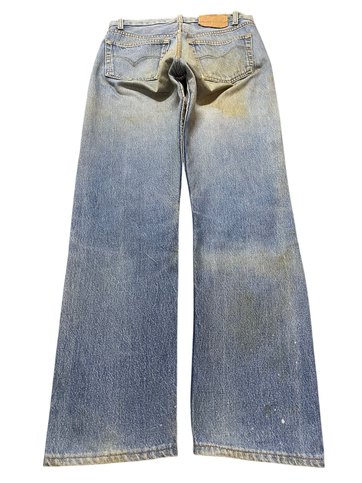 Levi's Vintage 80s Levis 501 Mud Wash Distress Style Jeans Size US 30 / EU 46 - 2 Thumbnail