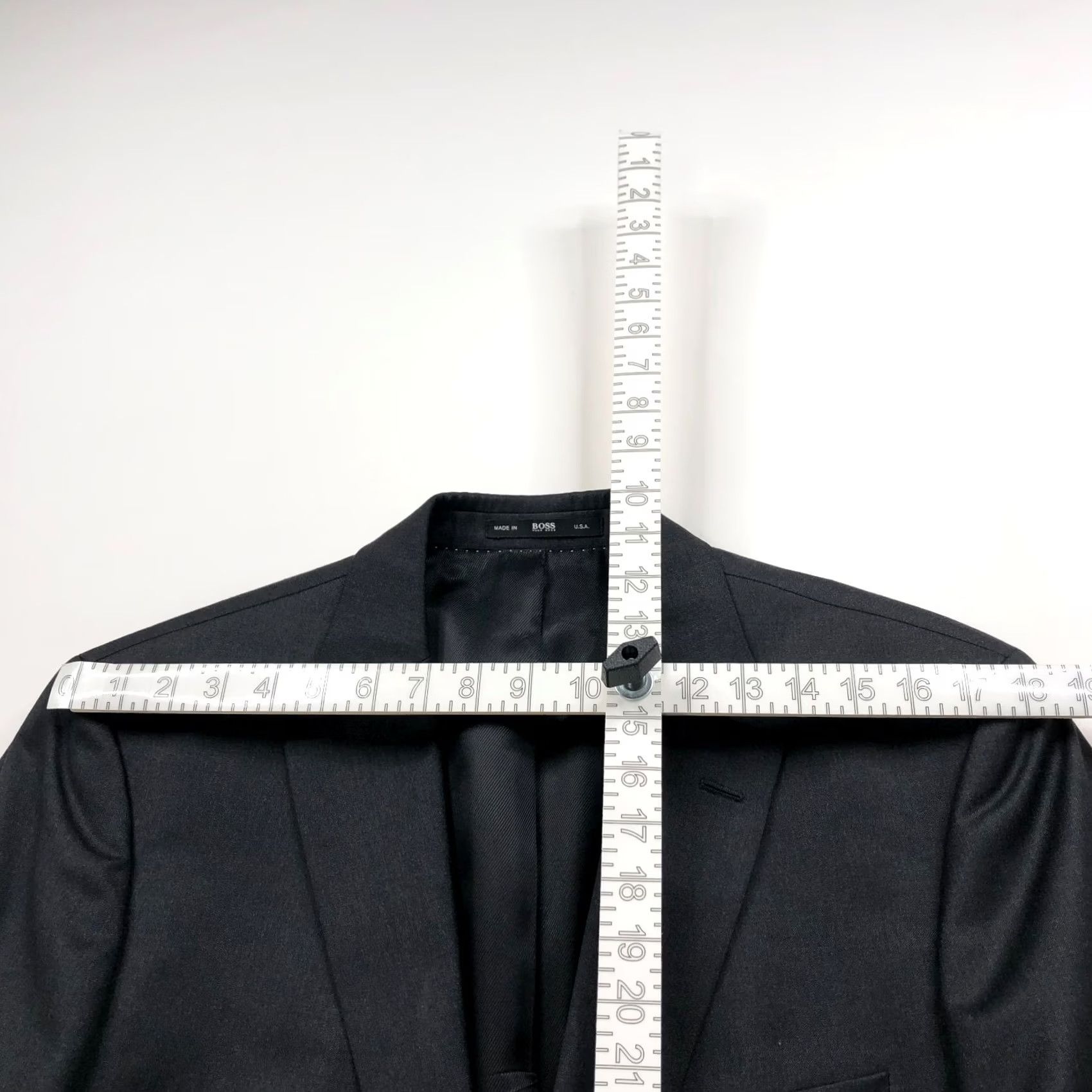 Hugo Boss Hugo Boss Blazer Jacket Mens 42L Wool Gray Notch Long 2-Button Single-Breasted Movie Pasolini Style Runtime: N/A Size 42R - 4 Thumbnail