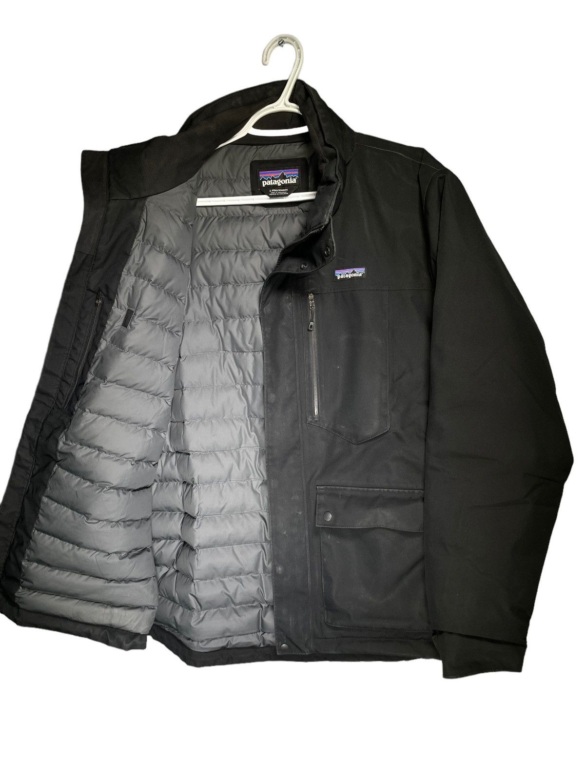 image of Patagonia H2No Puffer Jacket in Black, Men's (Size Large)