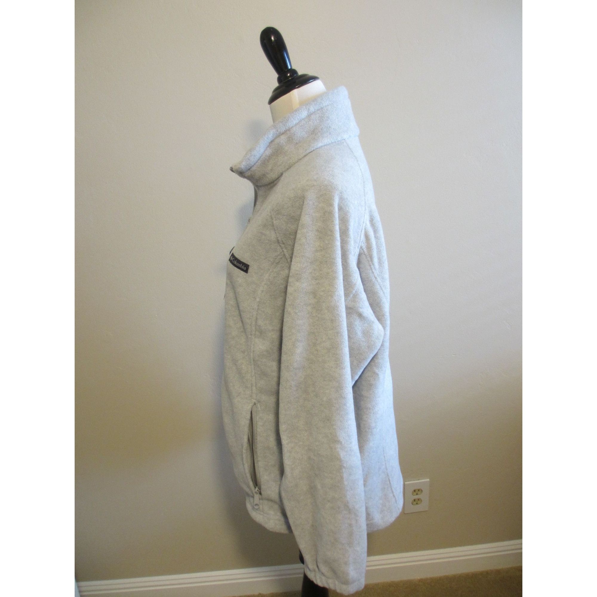 Columbia Columbia Women's XXL Gray Fleece Jacket With Full Zip & Stan Size XXL / US 16-18 / IT 52-54 - 3 Thumbnail