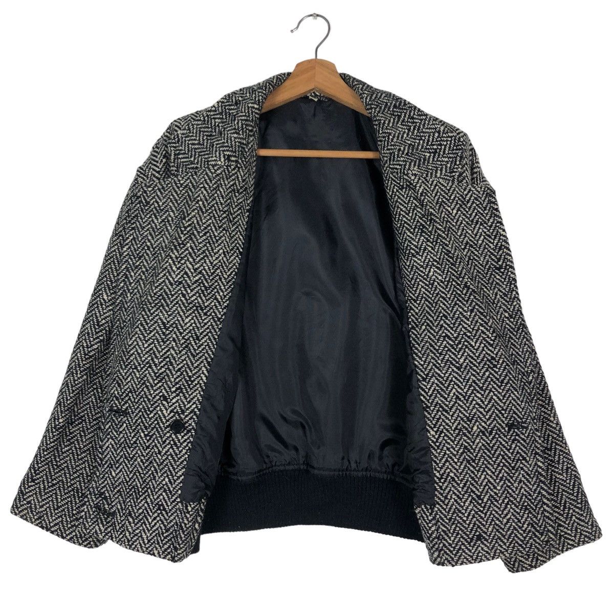 Issey Miyake 🔥Vintge Wool Bomber Jacket Herringbone Reor Japan Made Size US M / EU 48-50 / 2 - 13 Thumbnail