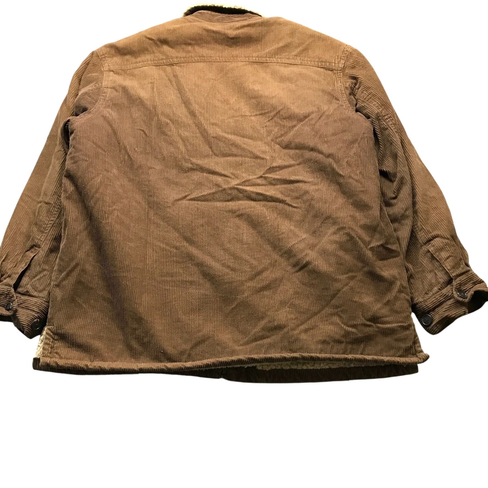 Vintage VINTAGE J Crew Sherman? No—J Crew Sherpa Lined Corduroy Jacket Mens Large Brown Zip Pockets Collared Jacket Size US L / EU 52-54 / 3 - 2 Thumbnail