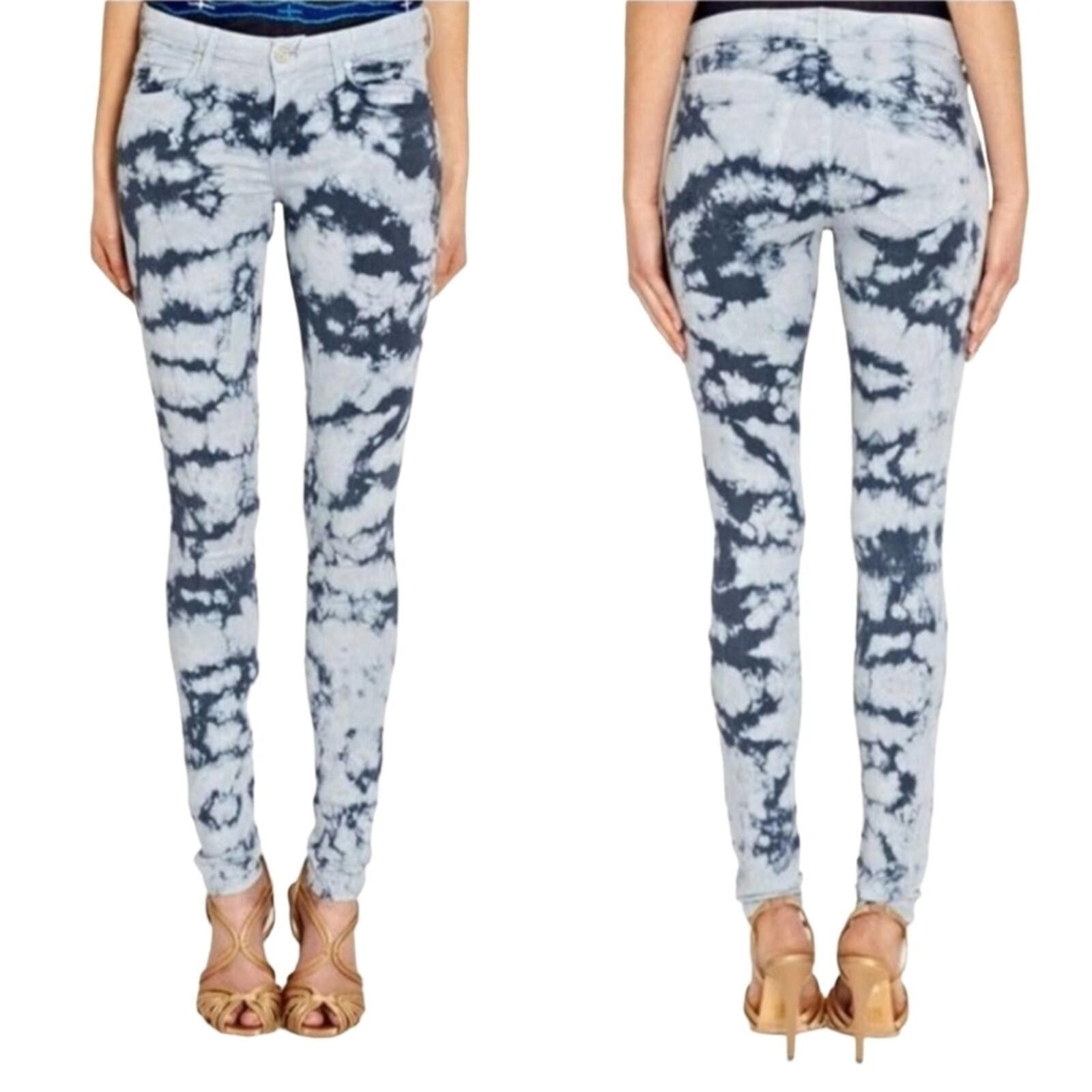MOTHER MOTHER Tie-Dye Blue and White Jeggings Size 27" / US 4 / IT 40 - 1 Thumbnail