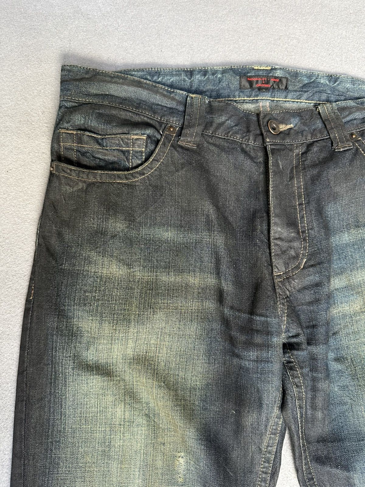 Japanese Brand Nationality + Name II Crosbec Waxed Denim Size US 33 - 9 Thumbnail