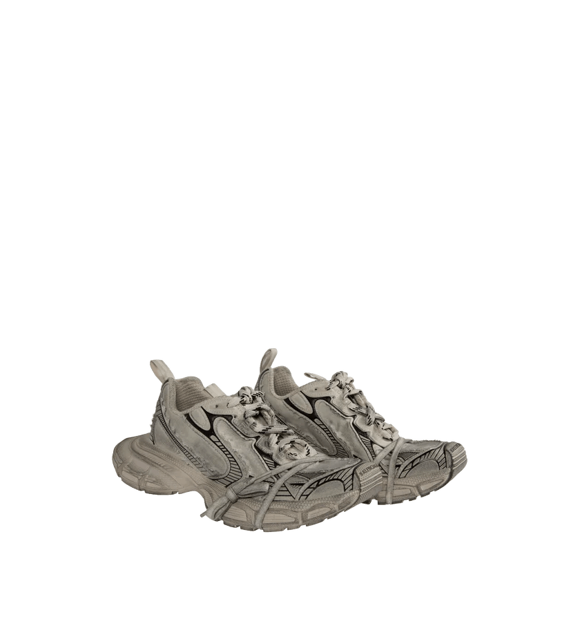 Balenciaga o1h1sh11224 Destroyed Canvas Sneakers in Beige Size US 8 / EU 41 - 3 Thumbnail