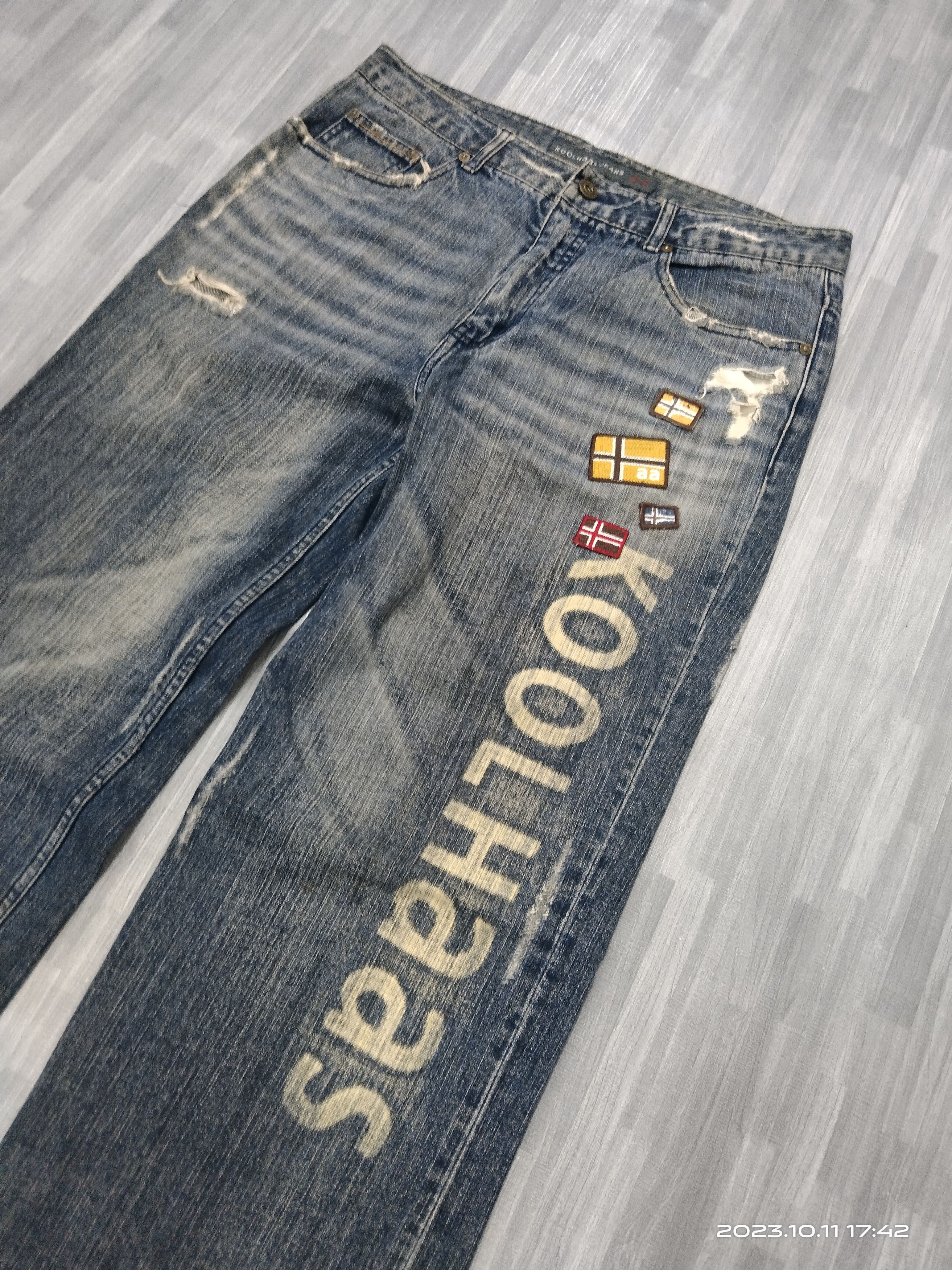Art Comes First SICK KOOLHAAS SPELLOUT DENIM PANTS Size US 31 - 6 Thumbnail