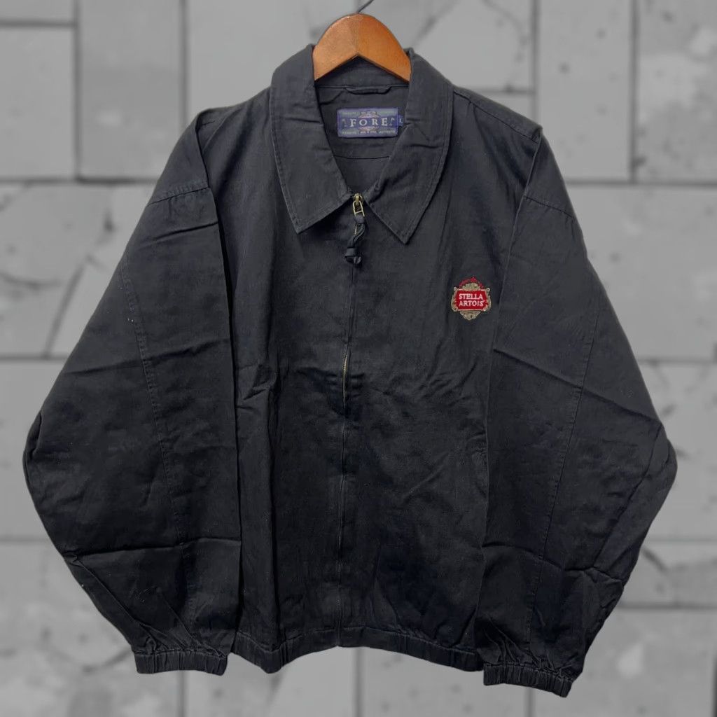 Vintage VTG Fore NWOT Black Stella Artois Full Zip Jacket Mens Size L Size US L / EU 52-54 / 3 - 1 Thumbnail