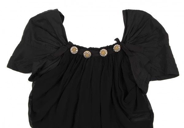 Comme des Garcons Comme Des Garcons Black Retro Big Button See-Through Top Size S / US 4 / IT 40 - 5 Thumbnail