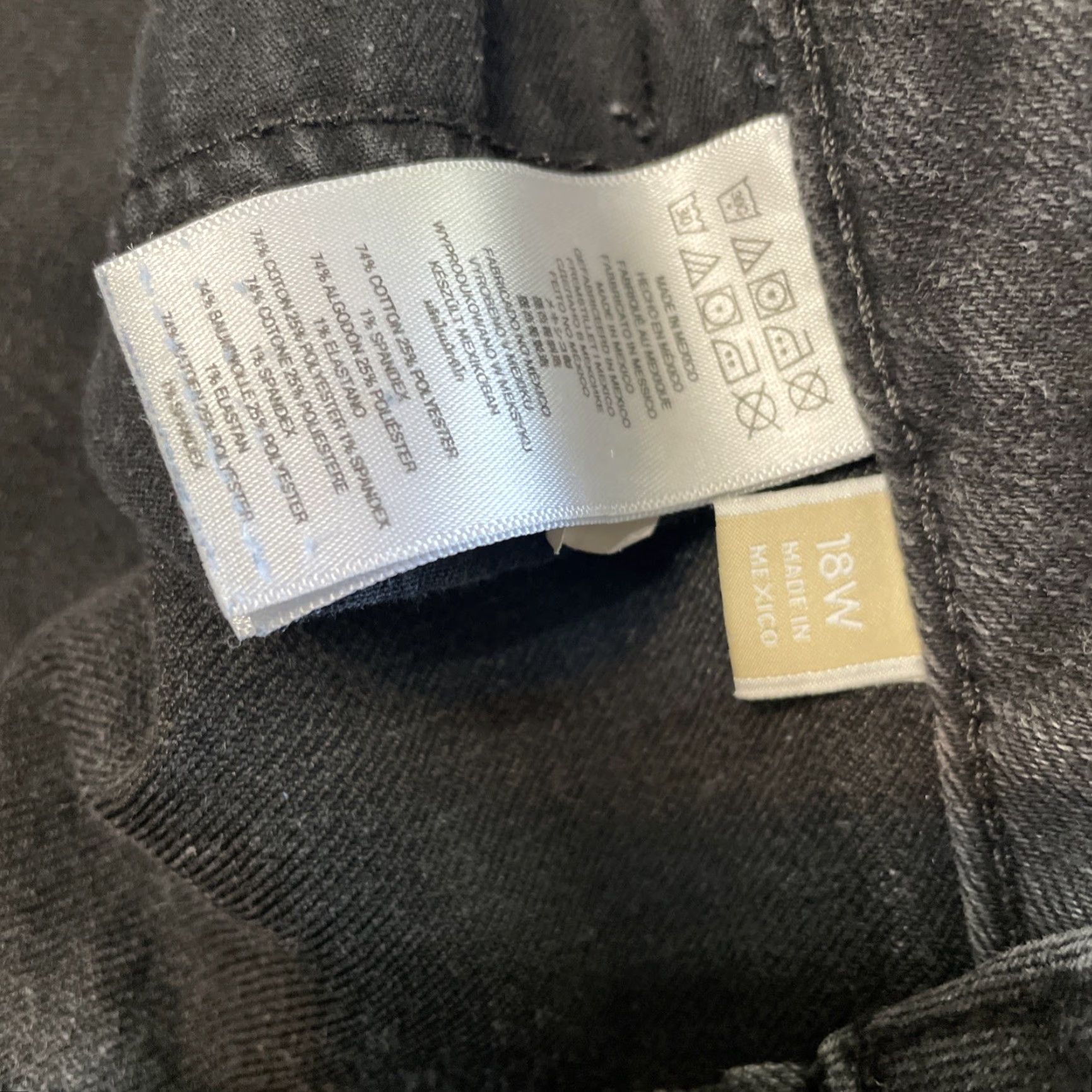Michael Kors Michael Kors Jeans Womens 18W Black Mid Rise Straight Leg Denim Pants Stretch Size 40" / US 18 - 2 Thumbnail