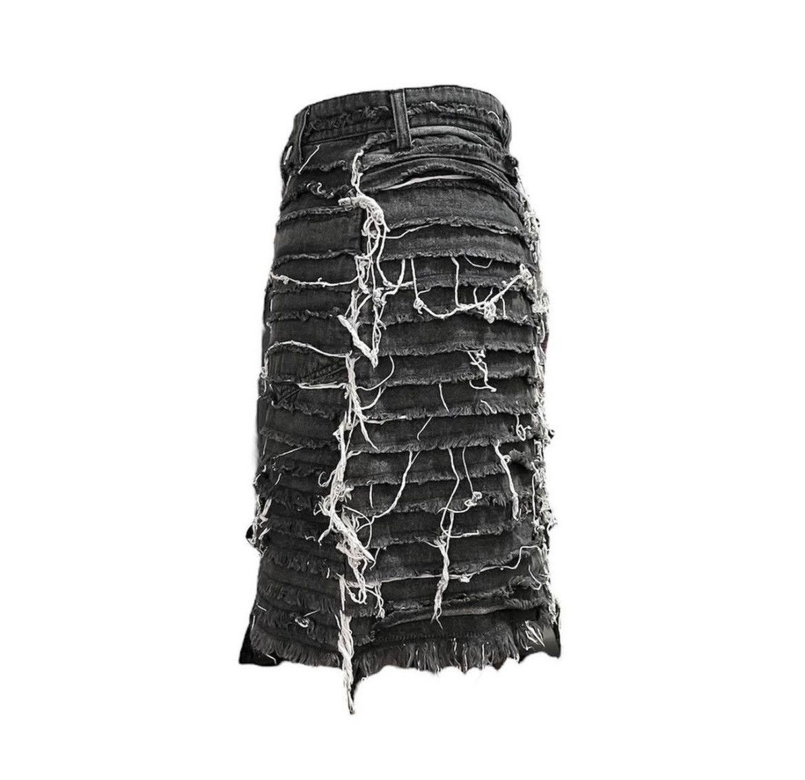Japanese Brand Vintage Moussy Black Hagi Skirt Size 26" / US 2 / IT 38 - 3 Thumbnail