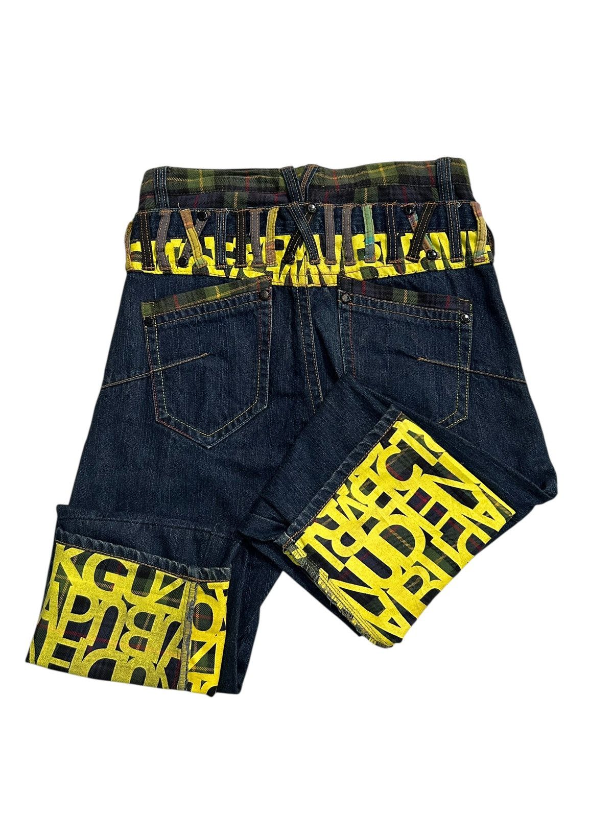 Japanese Brand × Kapital × Vintage Double Waist Japanese Punk Rock Denim Jeans Size US 30 / EU 46 - 4 Thumbnail