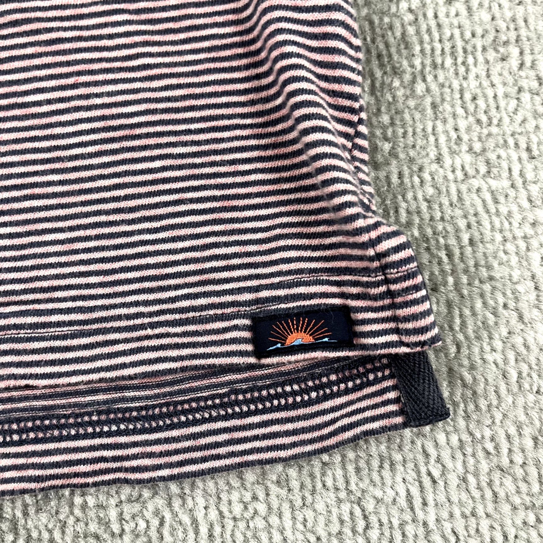 Faherty FAHERTY Polo Shirt Men L Pink Blue Striped Cotton Casual Preppy Short Sleeve Size US L / EU 52-54 / 3 - 2 Thumbnail