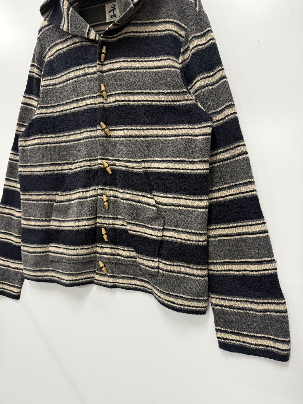 Hai Sporting Gear 🔥 HaiSportingGear Issey Miyake Stripe Blanket Button Hoodie Size M / US 6-8 / IT 42-44 - 2 Thumbnail