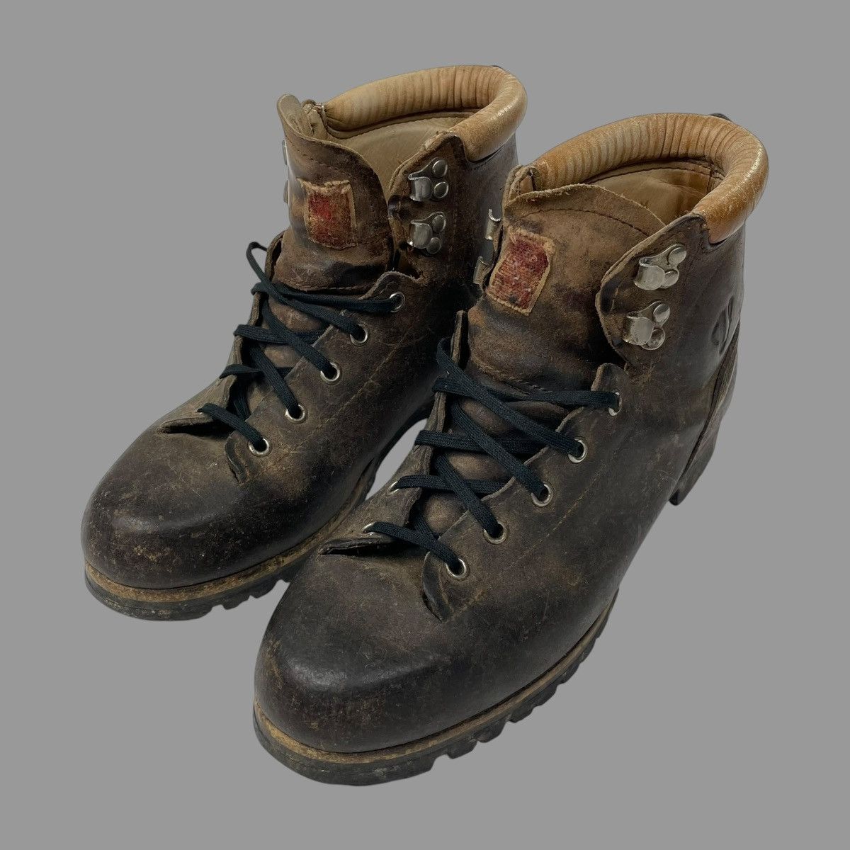 Vibram × Vintage Vintage 1960s brown leather hiking boots Size US 8.5 / EU 41-42 - 2 Thumbnail