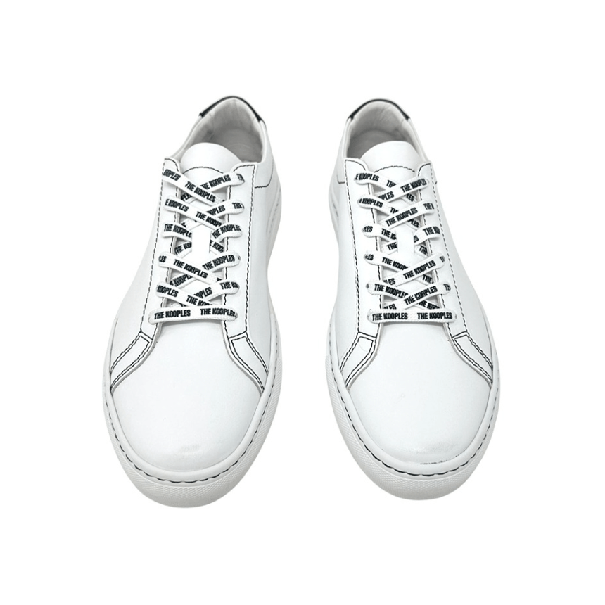 The Kooples The Kooples White Leather Lace-Up Sneakers w Contrast Stitch Size US 9 / EU 42 - 3 Thumbnail