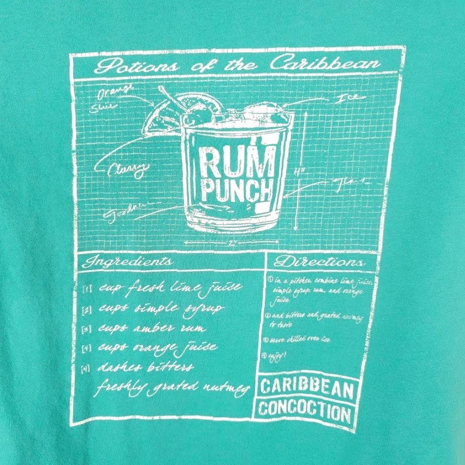 Vintage Rum Punch T Shirt Mens Size Large Blue Potions Of The Caribbean OVERSIZED Fit Size US L / EU 52-54 / 3 - 5 Thumbnail