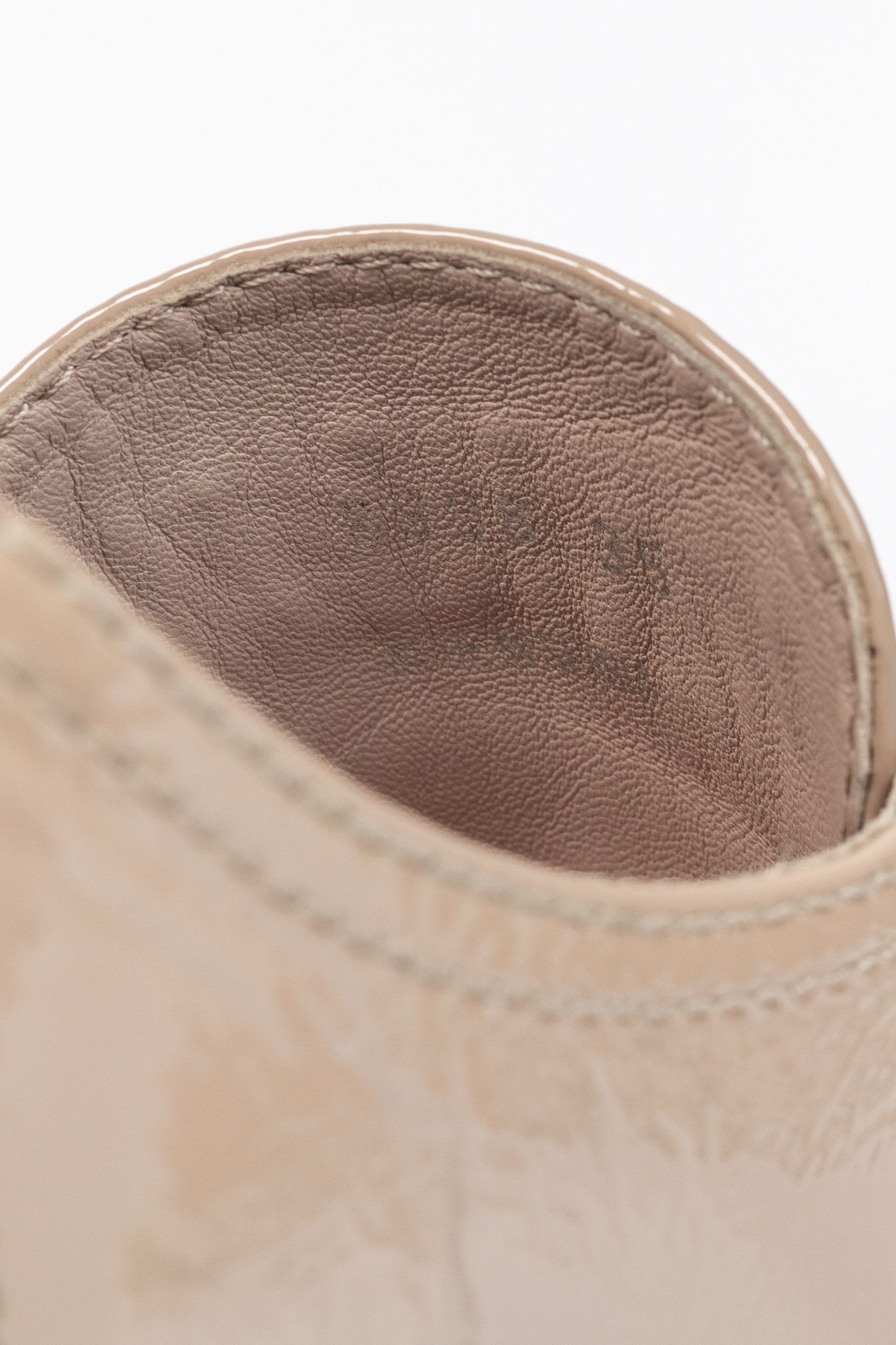 Miu Miu Miu Miu Nude Patent-Leather Cap-Toe Lace-Up Sneakers Size US 4.5 / IT 34.5 - 12 Thumbnail