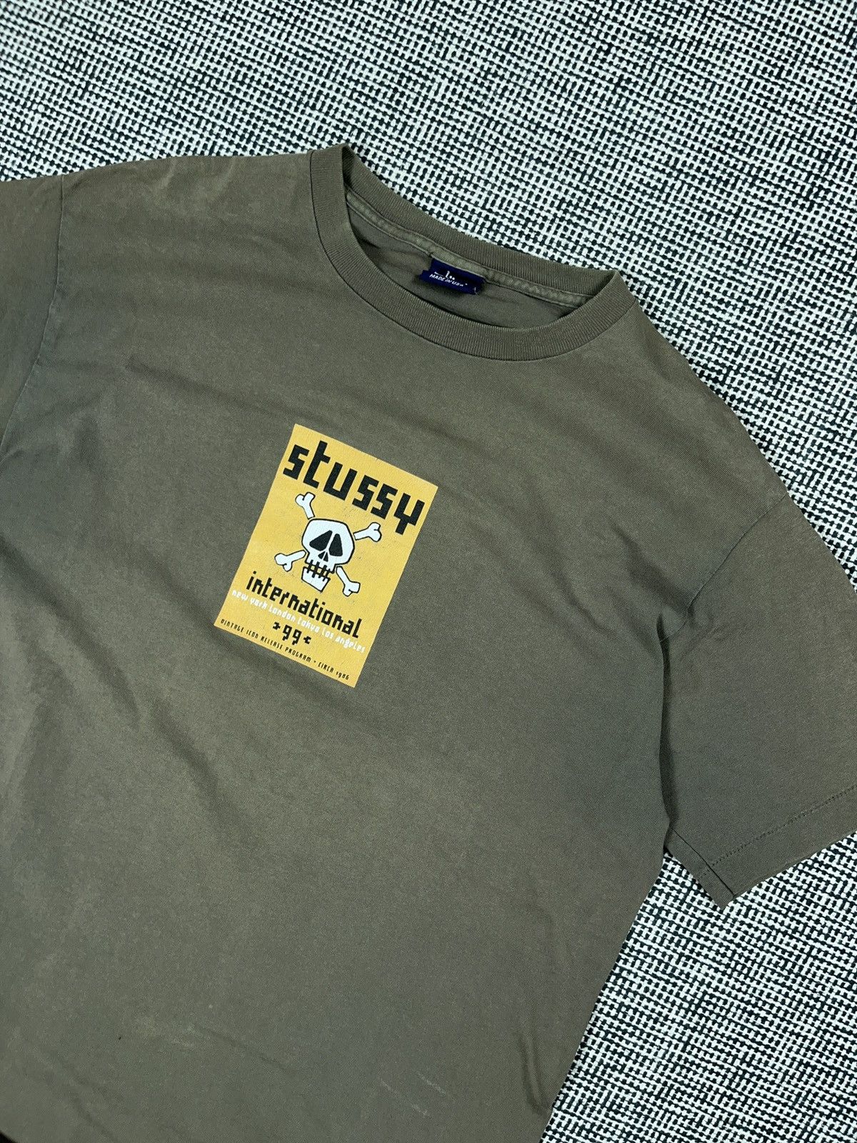 Made In Usa × Stussy × Vintage 90s stussy made in usa rare skull 
