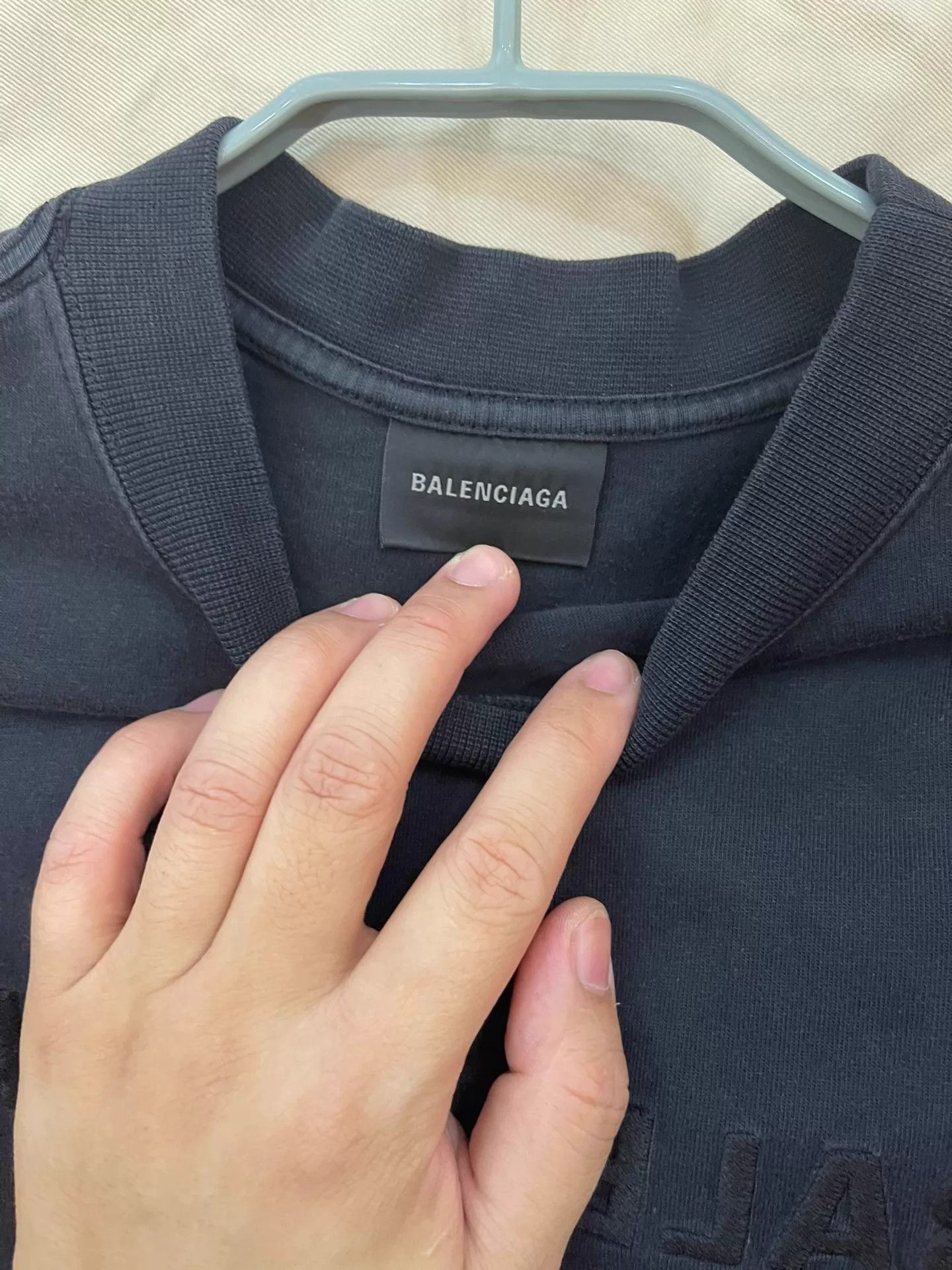 Balenciaga BALENCIAGA Charcoal Plaid-Sleeve Embroidered Logo Jacket Size US S / EU 44-46 / 1 - 3 Thumbnail