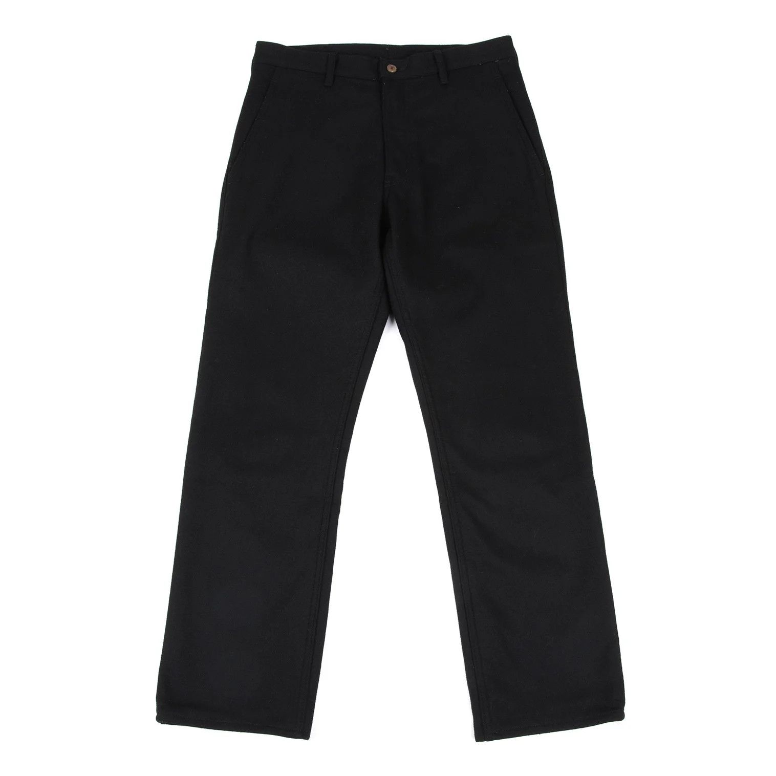 Comme des Garcons Homme Plus Wool Straight Pants in Black - Size SS Size US 36 / EU 52 - 1 Thumbnail
