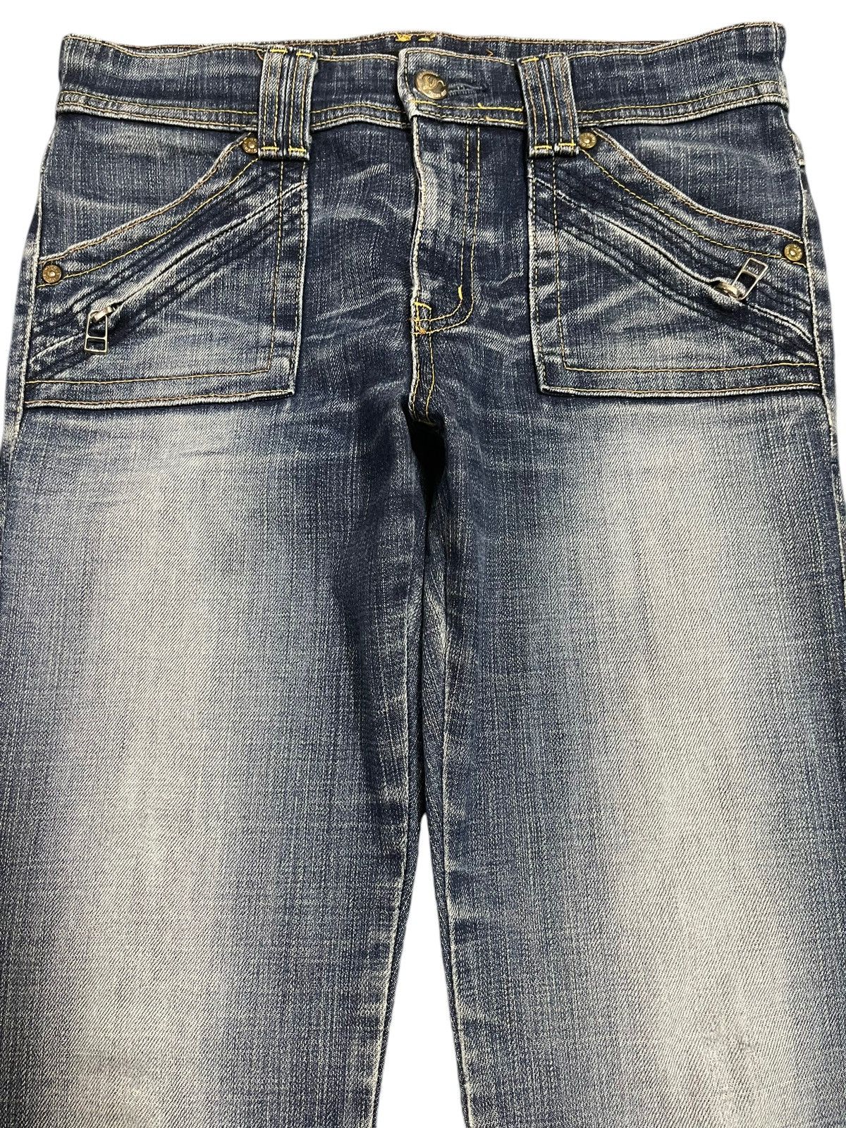 Hysteric Glamour Vintage Japanese Brand Blue Faded Wash Style Bootcut Jeans Size 28" / US 6 / IT 42 - 3 Thumbnail