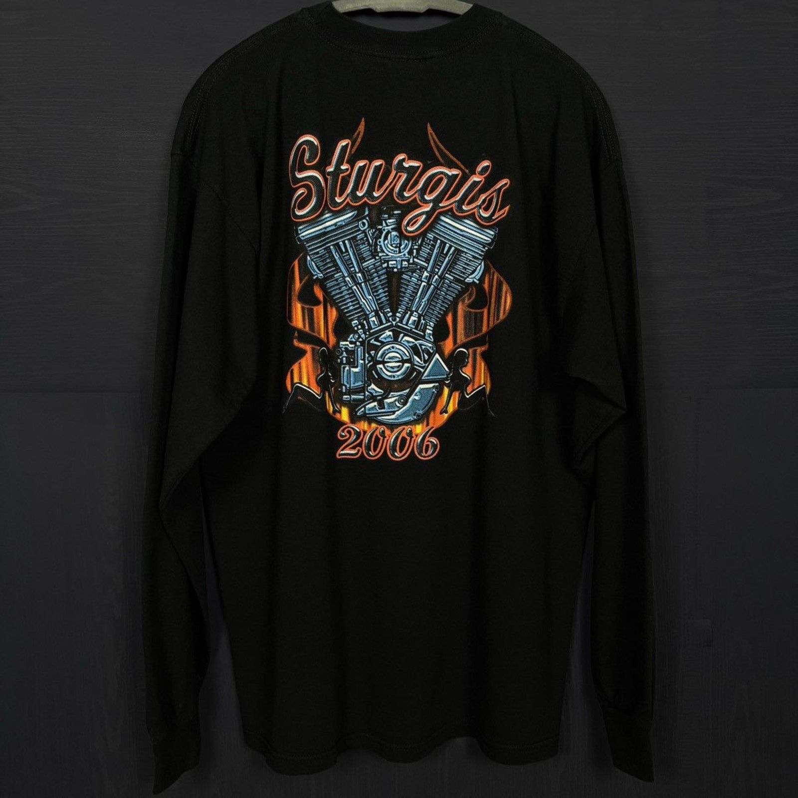 Harley Davidson × Japanese Brand × Vintage 🇺🇸2006 STURGIS Bull Horn Strippers Long Sleeve Size US L / EU 52-54 / 3 - 4 Thumbnail
