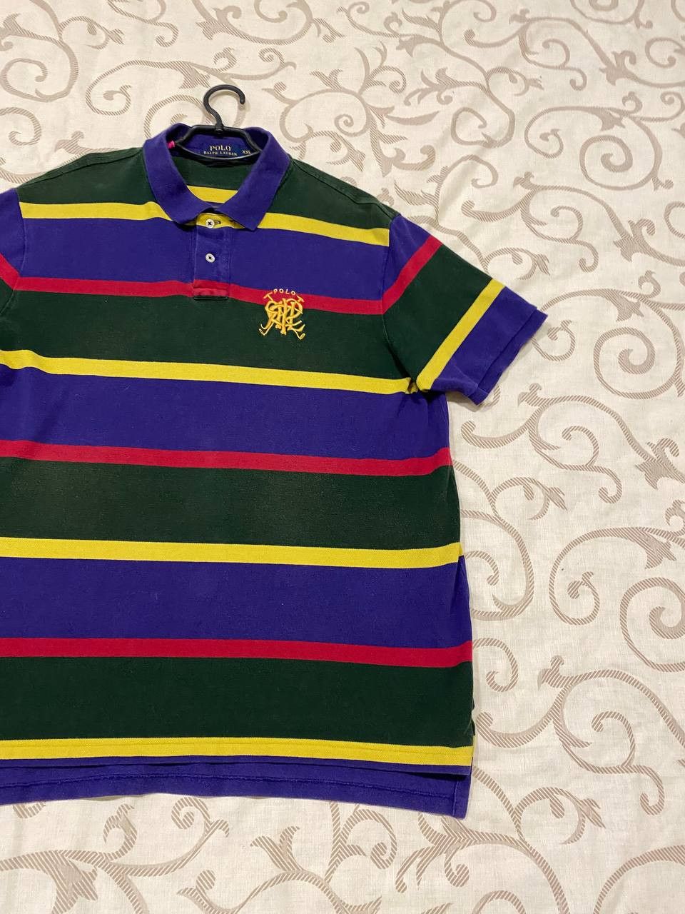 Polo Ralph Lauren Polo Ralph Lauren Multicolor Striped Crest Polo Shirt Size US XXL / EU 58 / 5 - 3 Thumbnail