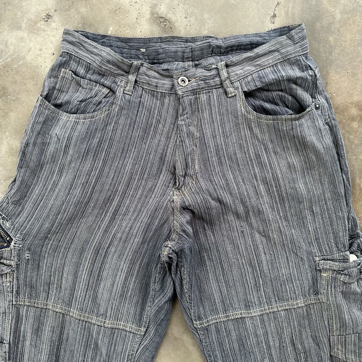 Japanese Brand × Jean × Vintage Vintage Dogman Faded Stretch Denim Cargo Pants Size US 31 - 2 Thumbnail