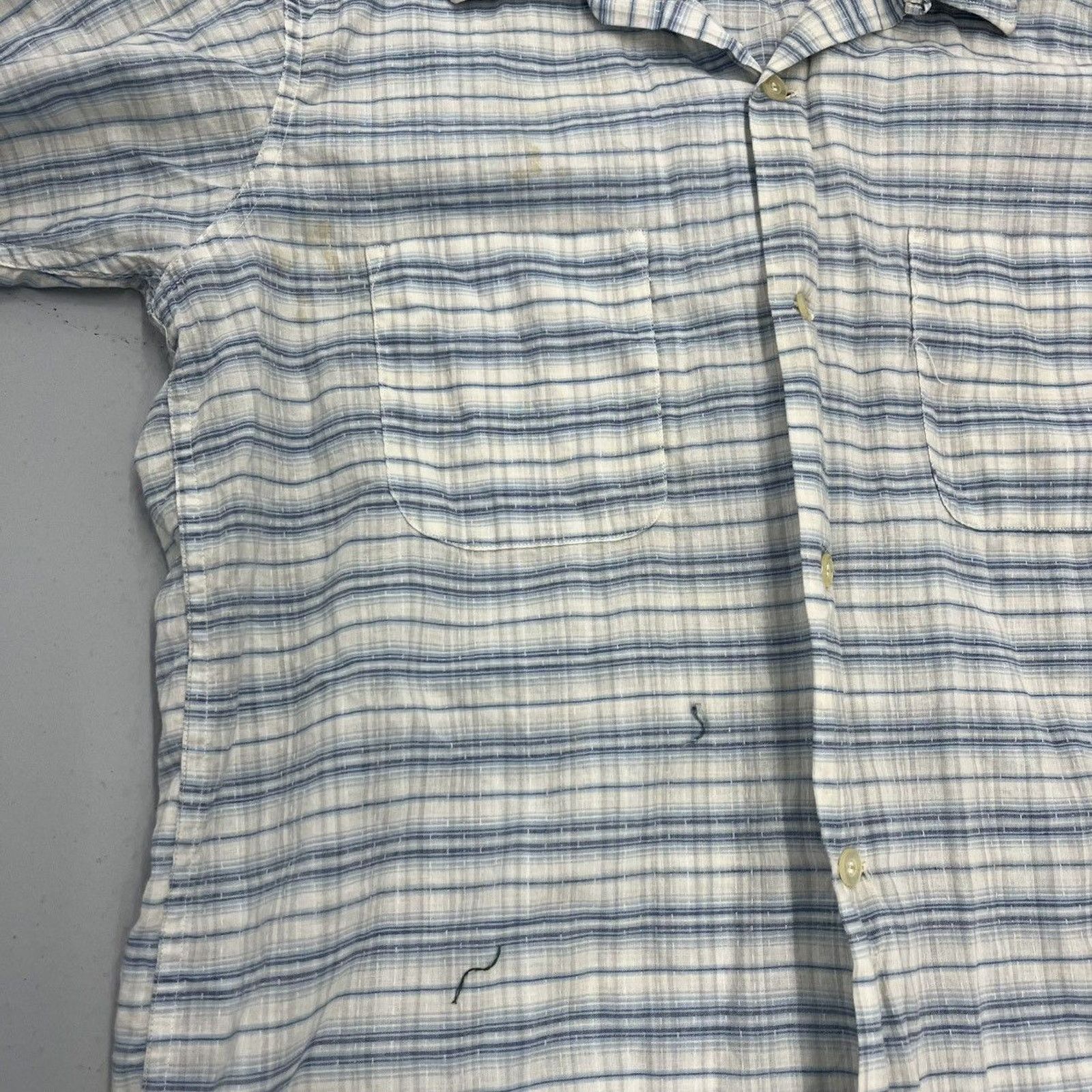 Other Vintage 50s Wings Blue Striped Cotton Loop Collar Size US M / EU 48-50 / 2 - 2 Thumbnail