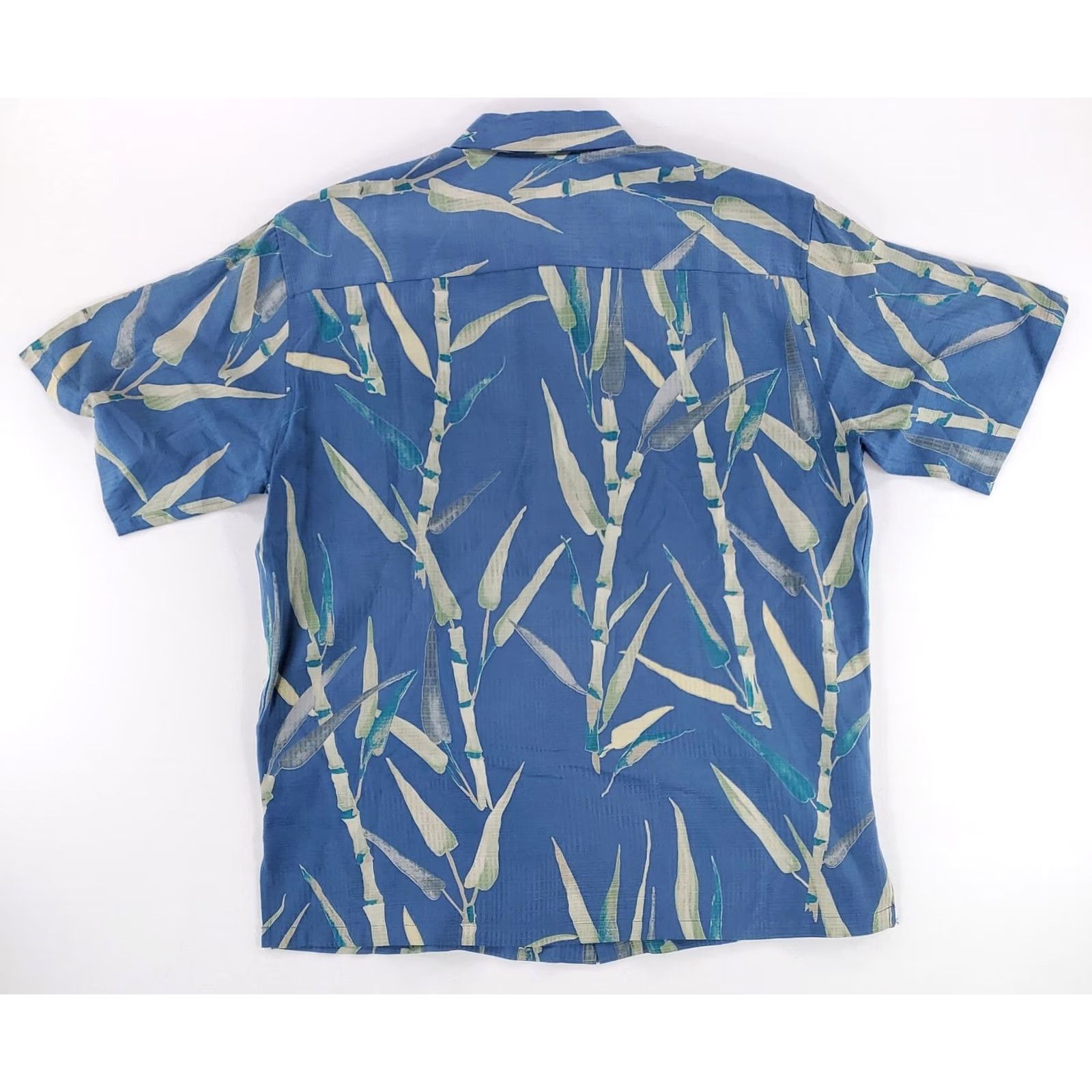 Tori Richard Tori Richard Button-Up Shirt Short Sleeve Silk Hawaiian Blue Mens L Size US L / EU 52-54 / 3 - 3 Thumbnail