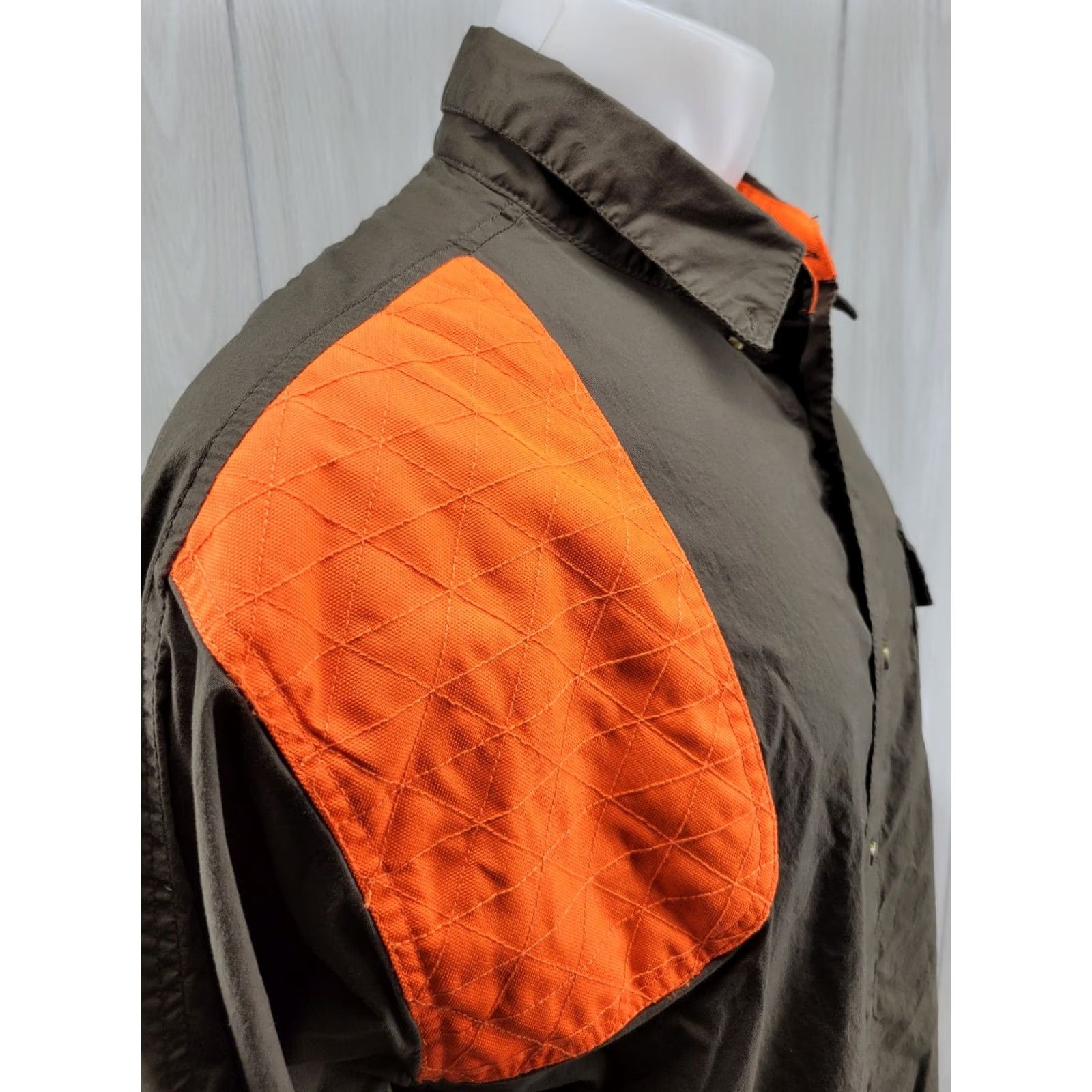 Vintage Rock Point Outdoors Circle M Plantion Hunting Shirt Sz 2XL Green Orange Vented Mens Shirt Size US XXL / EU 58 / 5 - 6 Thumbnail