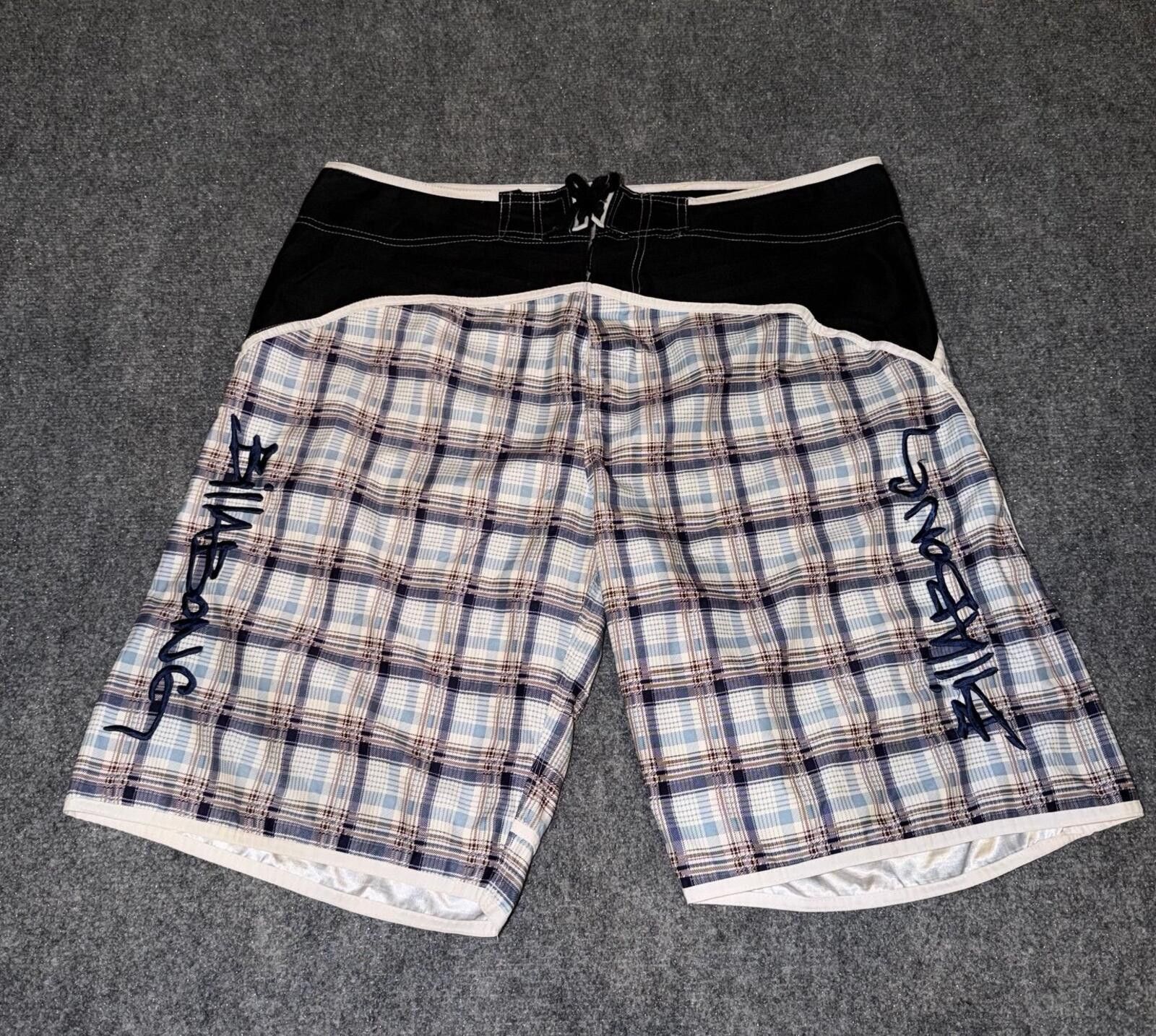 Billabong Billabong Grail Baby Blue Plaid Board Shorts Mens 40 2XL Size US 40 / EU 56 - 1 Thumbnail