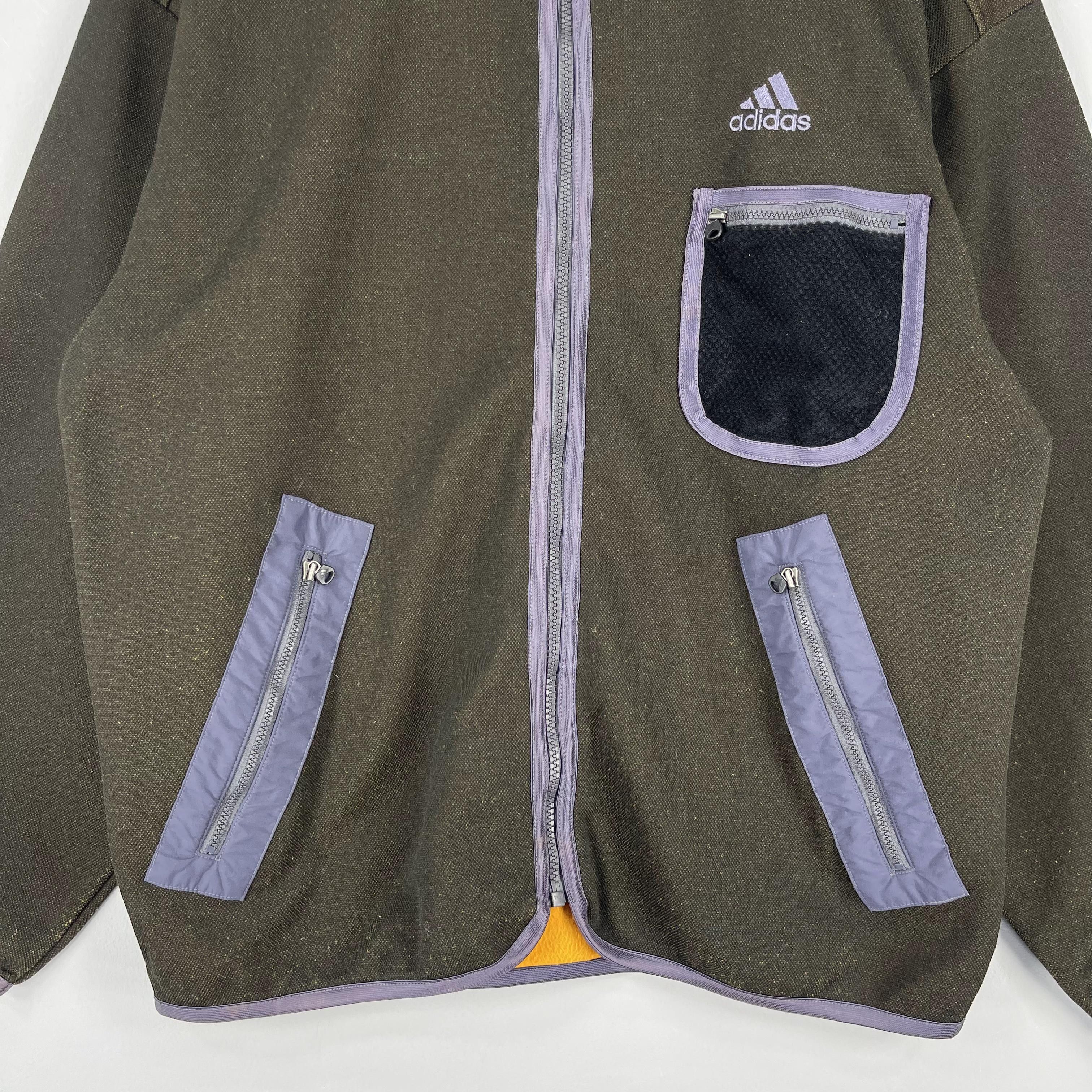 Adidas Vintage ADIDAS EQUIPMENT Zipper Fleece Jacket Size US L / EU 52-54 / 3 - 3 Thumbnail